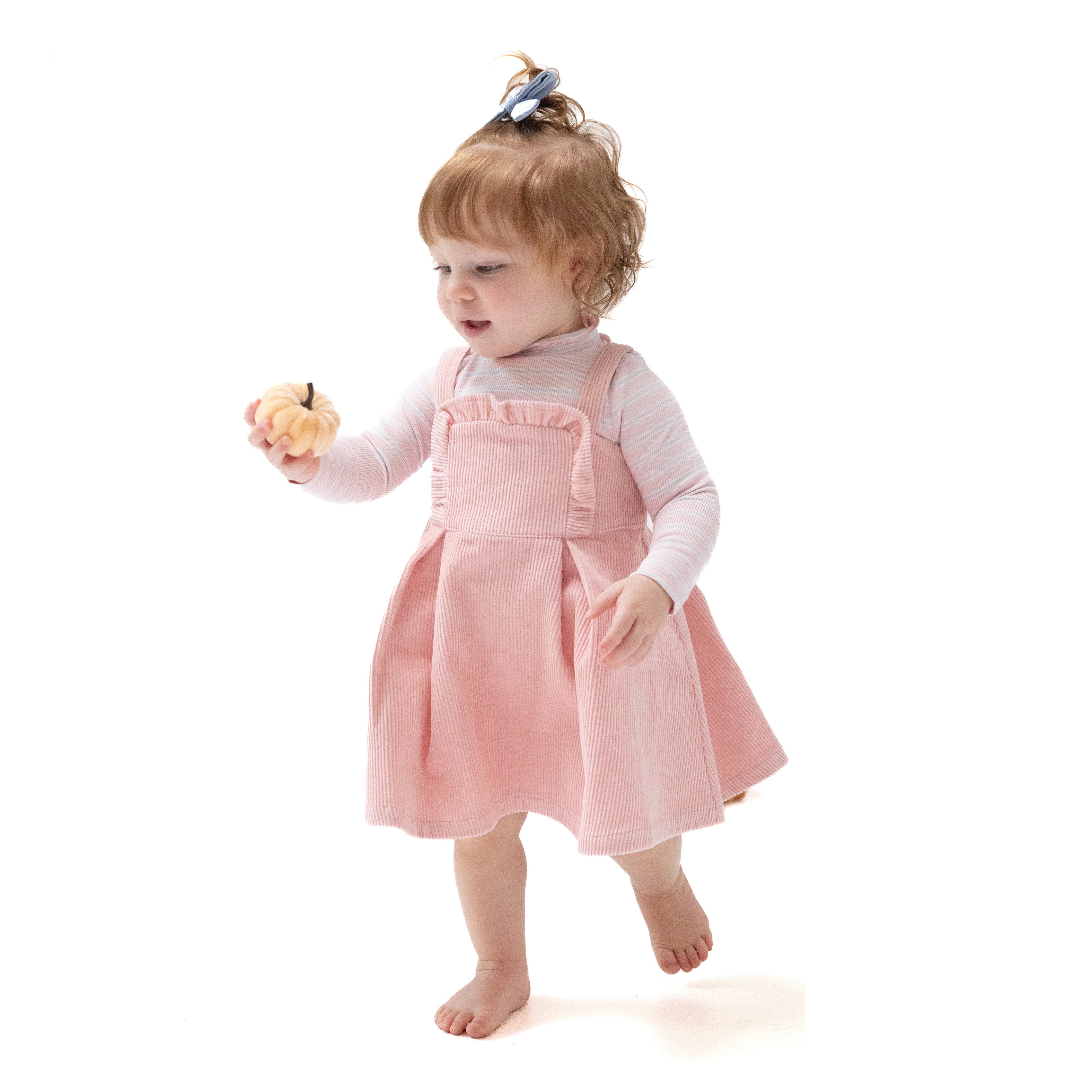 Ruffle Jumper with Diaper Cover in our Veiled Pink print from Angel Dear