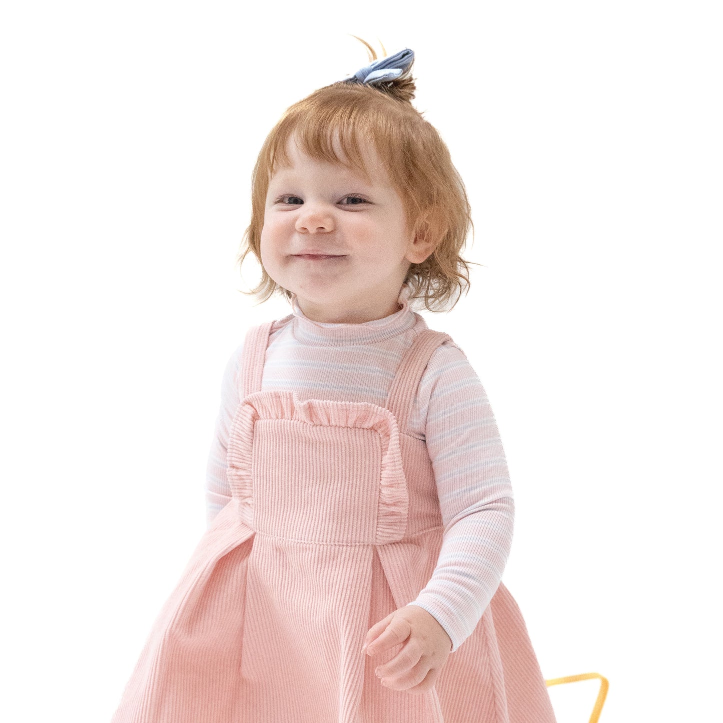 Long Sleeve Mock Turtleneck in our Multi Stripe - Pink print from Angel Dear