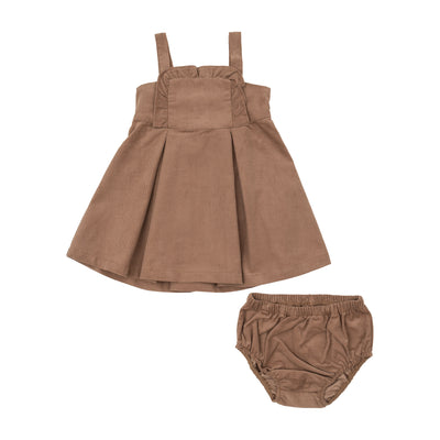 Ruffle Jumper With Dc - Mocha-Angel Dear