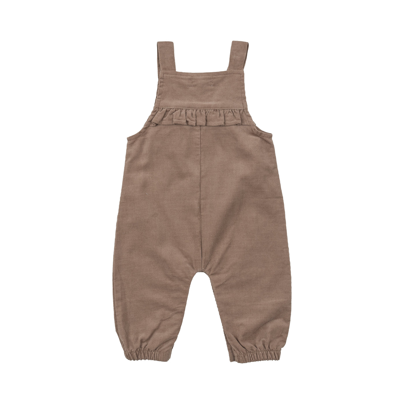 Yoke Ruffle Overall - Solid Sinopia Fresco