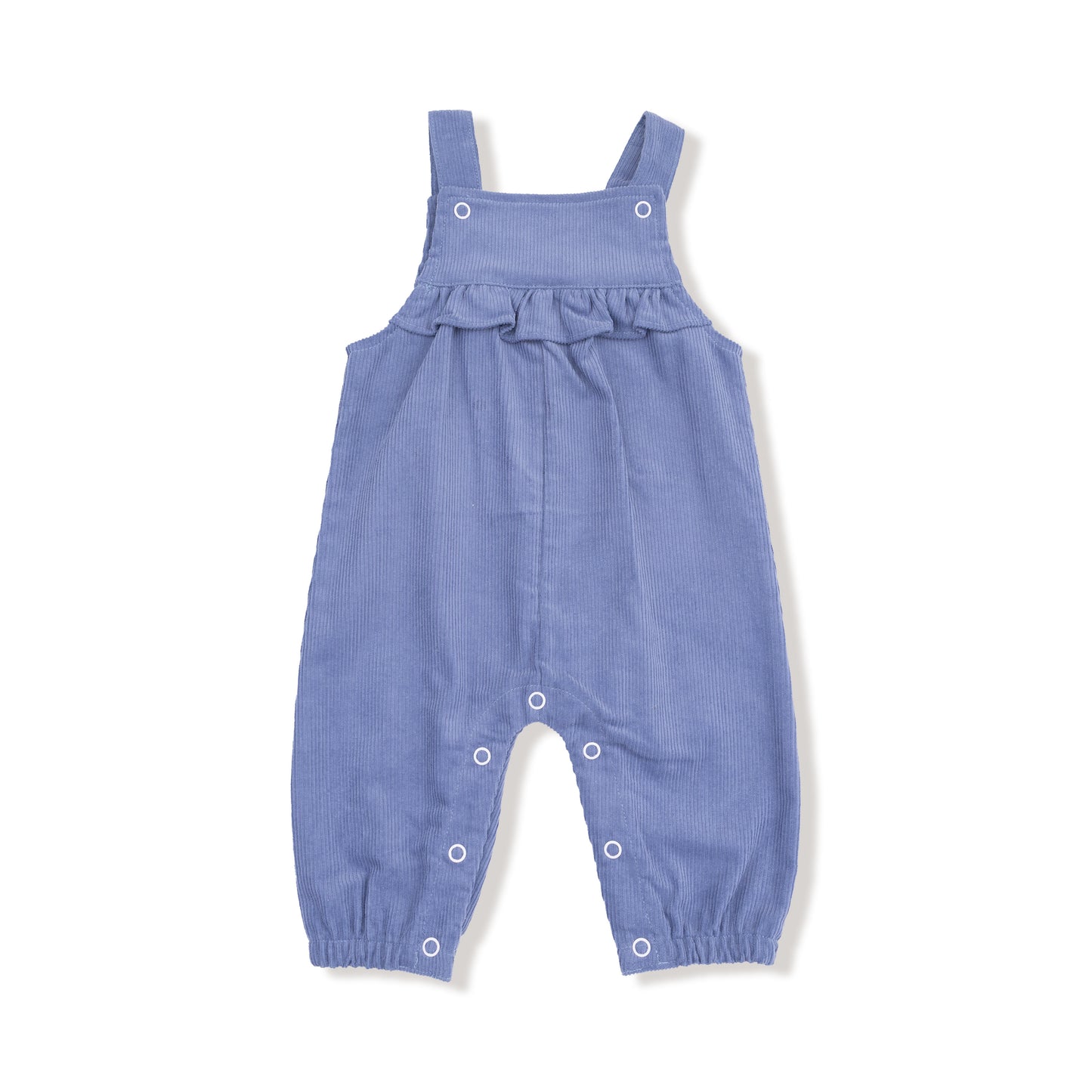 Yoke Ruffle Overall in our Stonewash print from Angel Dear