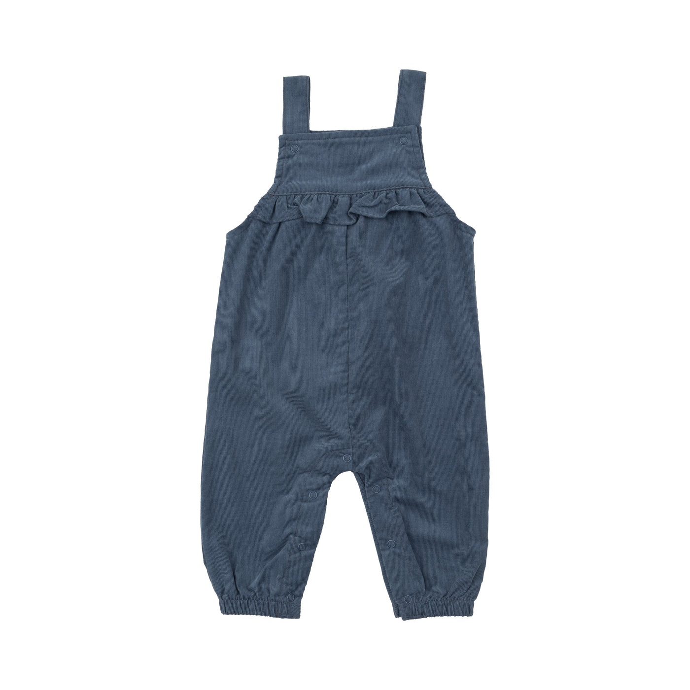 Yoke Ruffle Overall - Solid Navy-Angel Dear