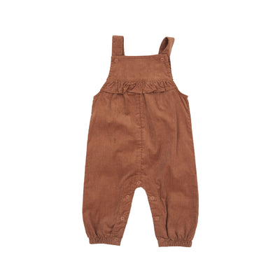 Yoke Ruffle Overall - Amber Brown-Angel Dear