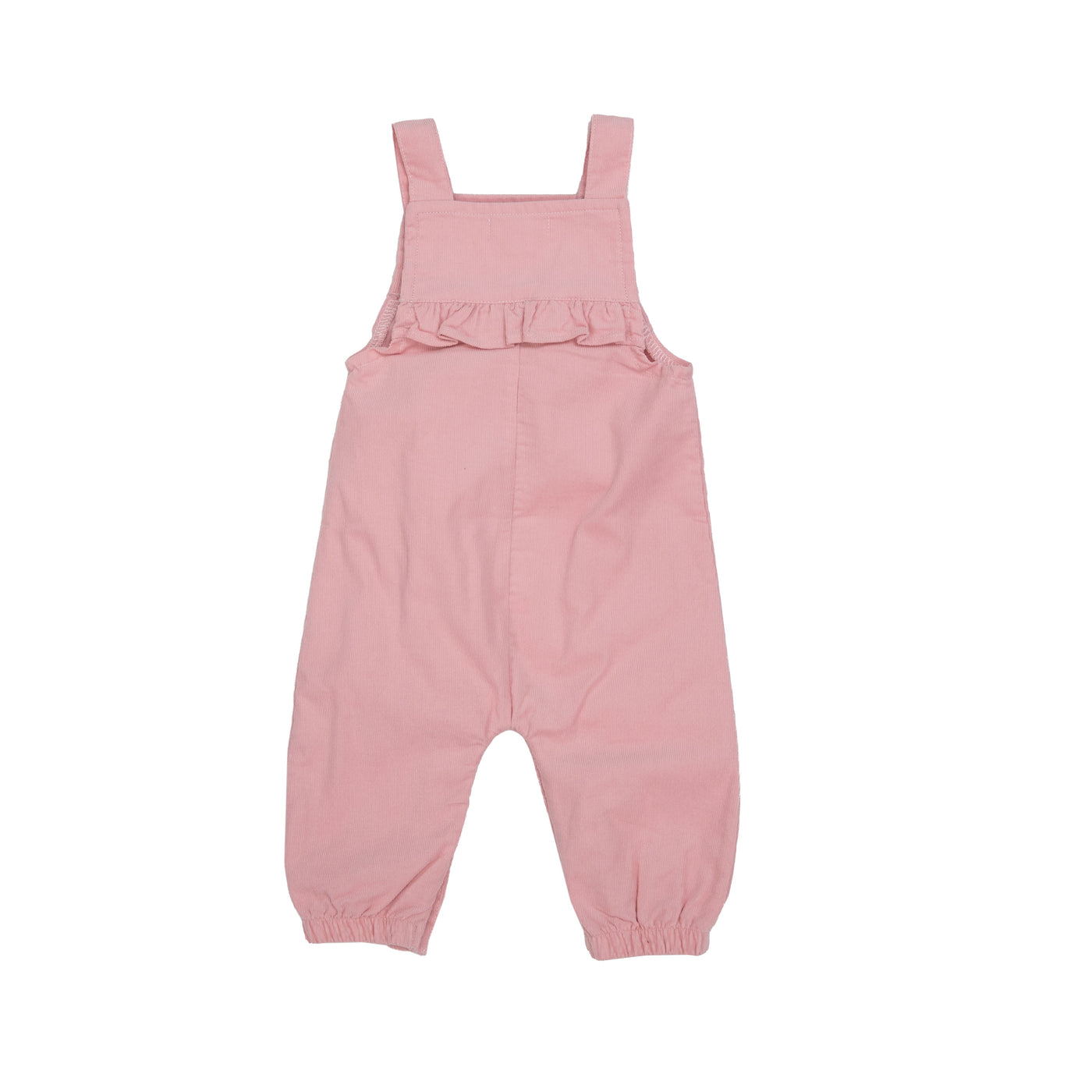 Yoke Ruffle Overall - Coral Blush-Angel Dear