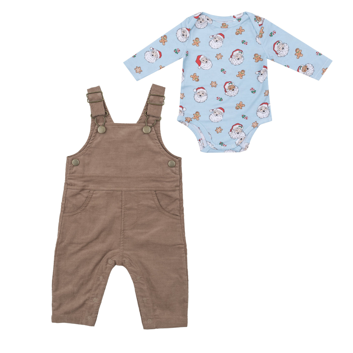 Classic Overall - Solid Sinopia Fresco-Vintages-Santas-Blue-Bodysuit-Angel Dear