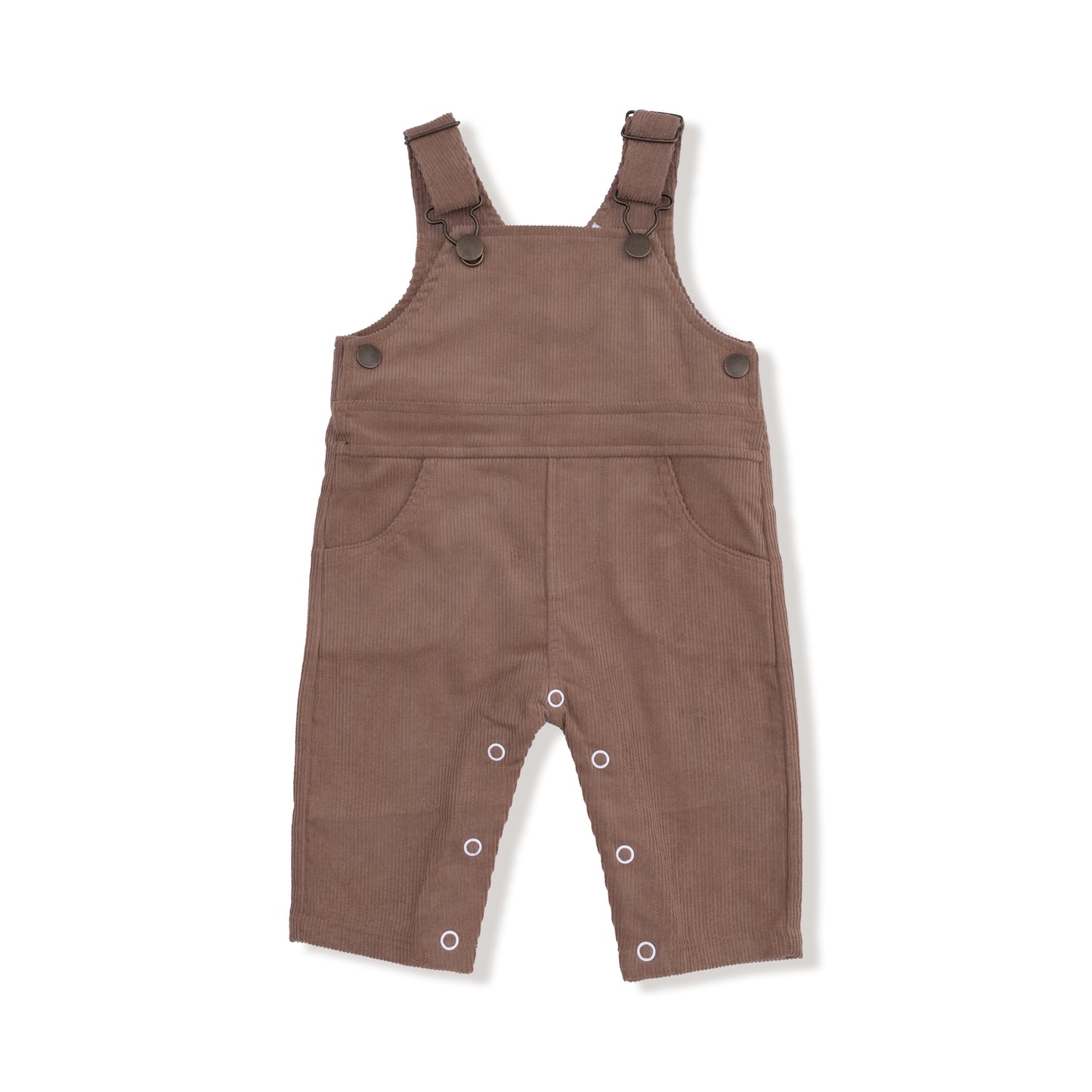 Classic Overall in our Chocolate Malt print from Angel Dear