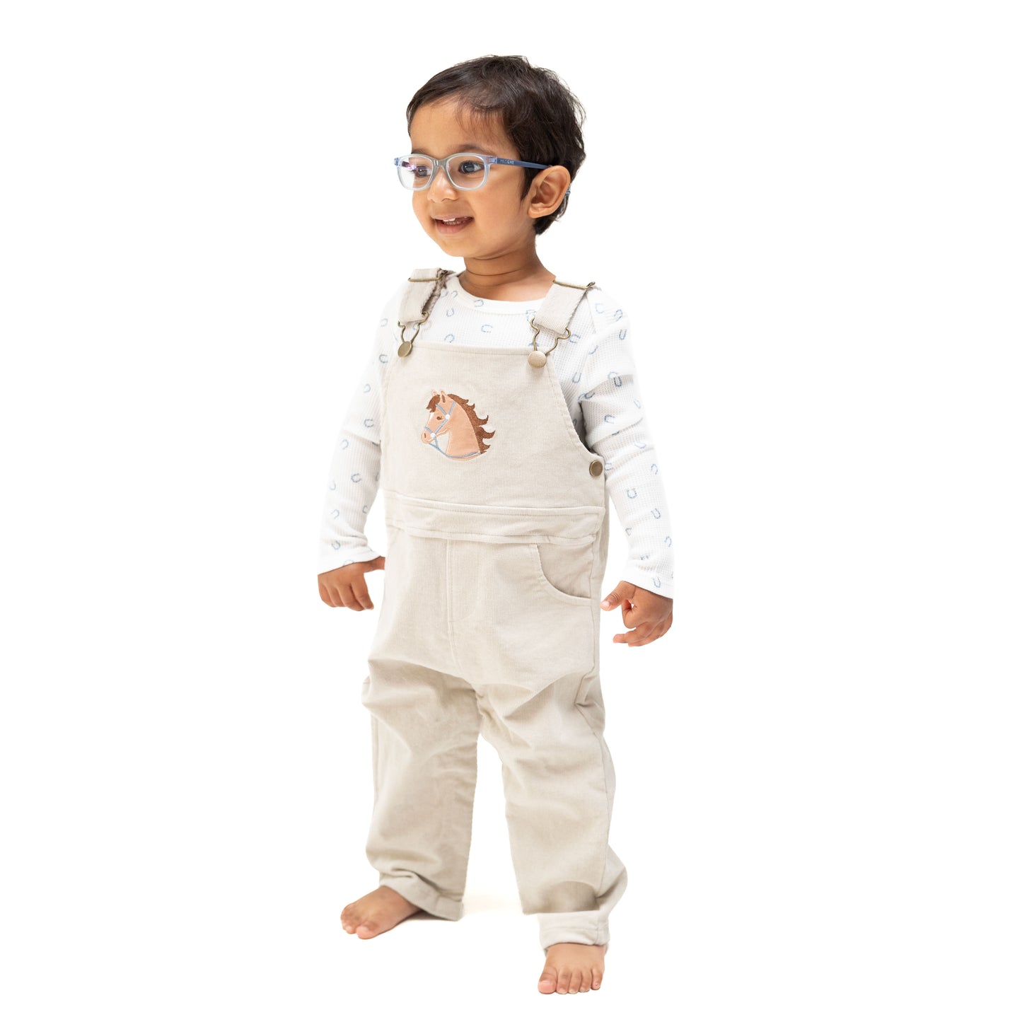 Peyote Corduroy - Uni Old School Overall with Horse Applique