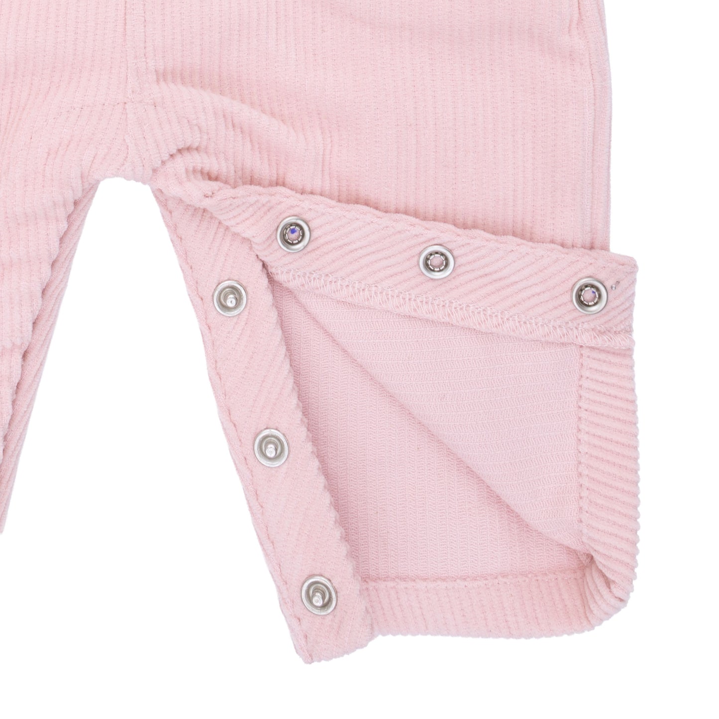 Veiled Pink Corduroy - Uni Old School Overall with Horse Applique