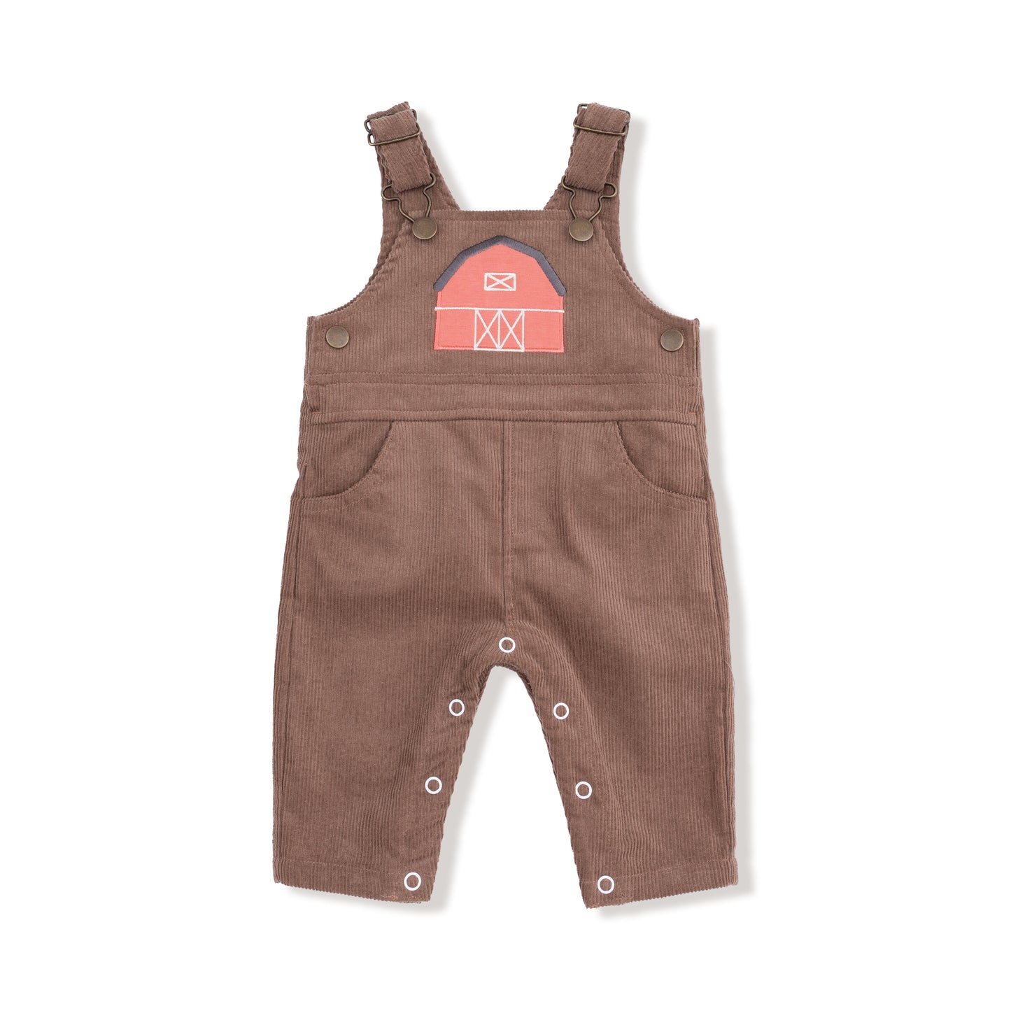 Chocolate Malt Classic Overall in our  Little Farm print from Angel Dear