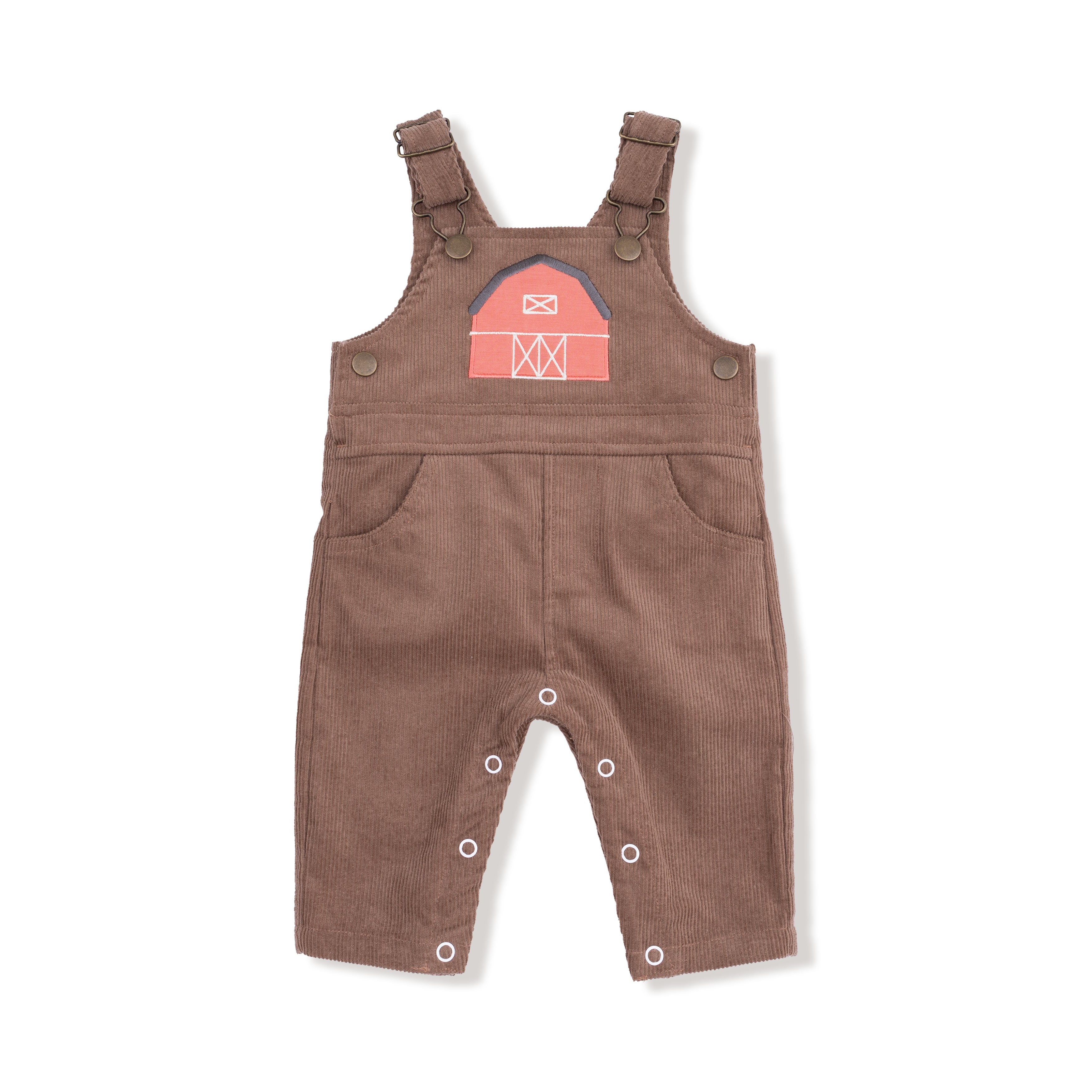 Chocolate Malt Classic Overall in our  Little Farm print from Angel Dear