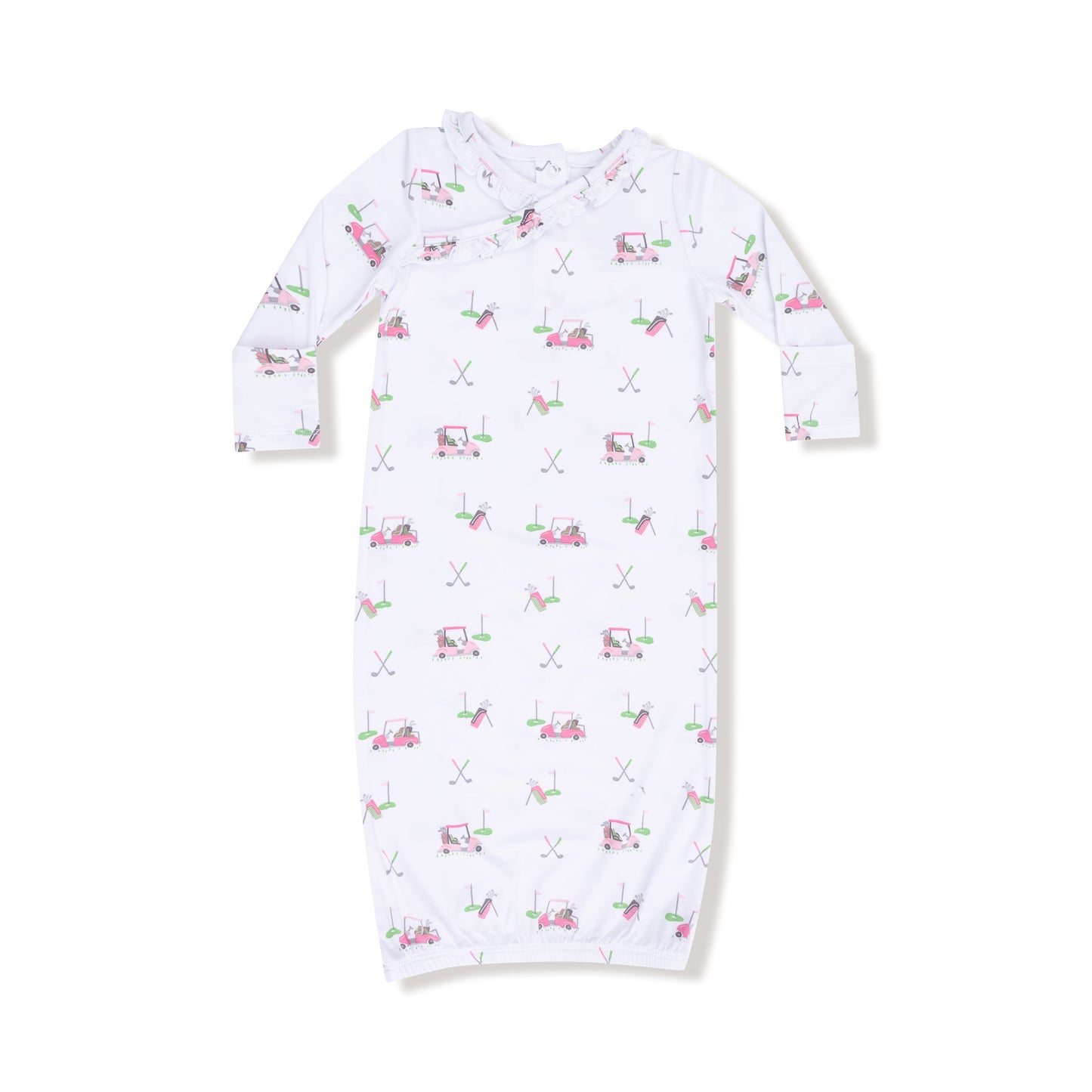 Kimono Gown in our  Baby Golf Carts - Pink print from Angel Dear