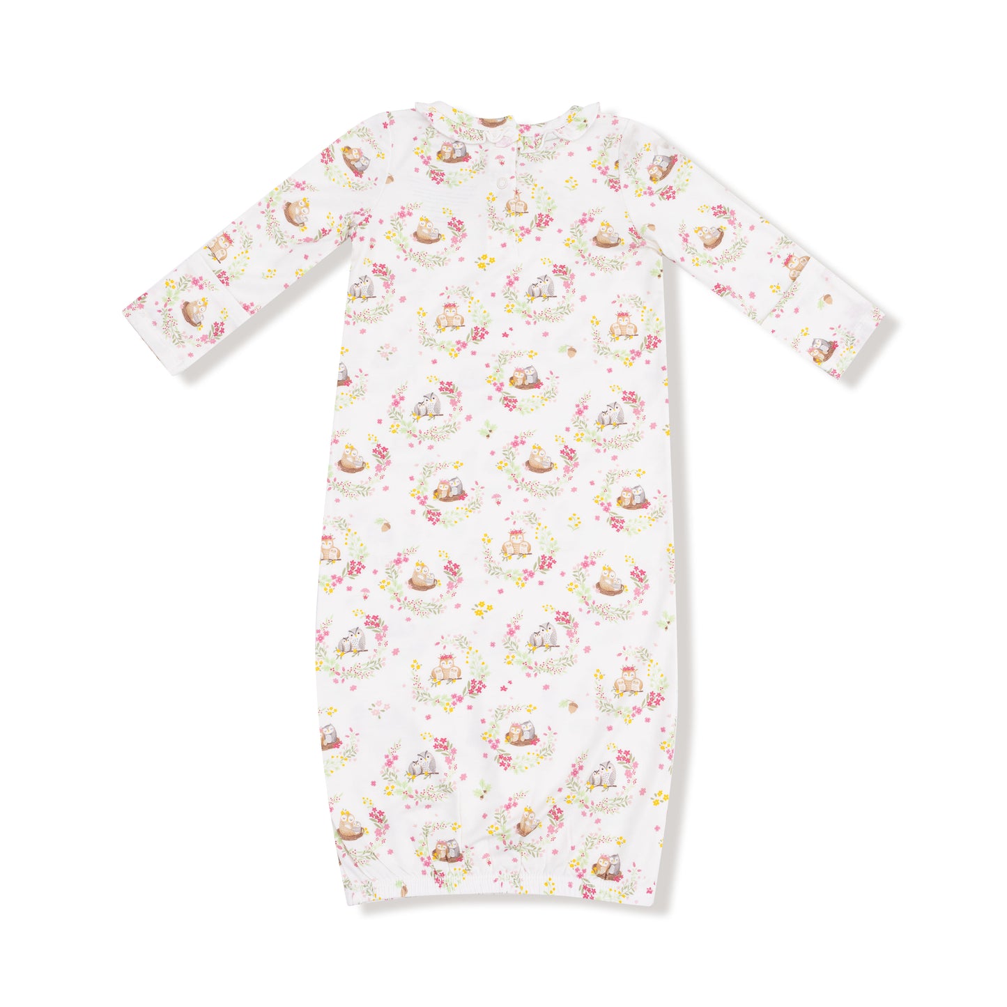 Kimono Gown in our  Floral Owl Families print from Angel Dear