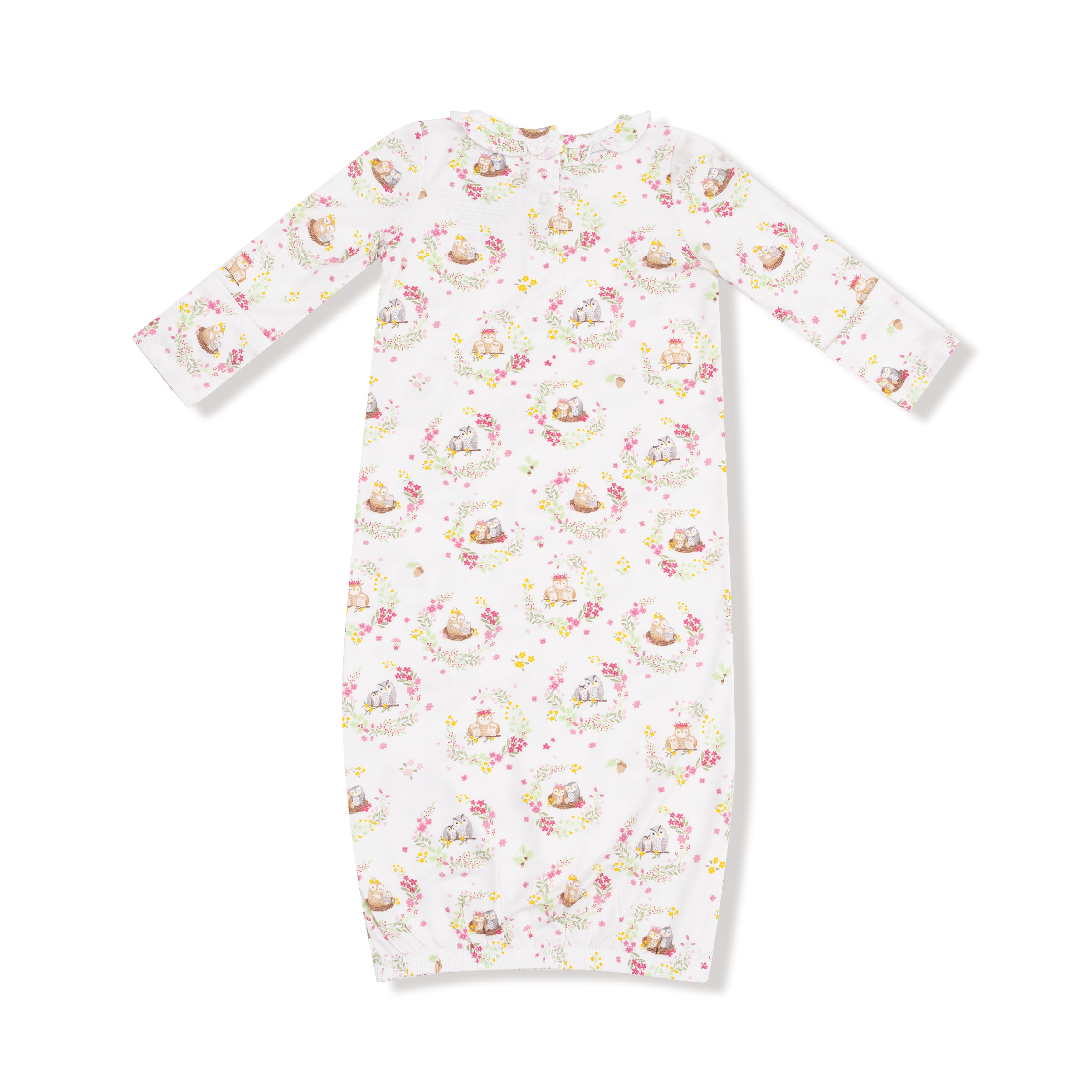 Kimono Gown in our  Floral Owl Families print from Angel Dear