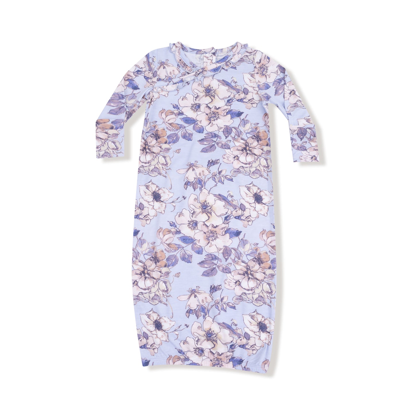 Kimono Gown in our  Woodrose - Peri print from Angel Dear