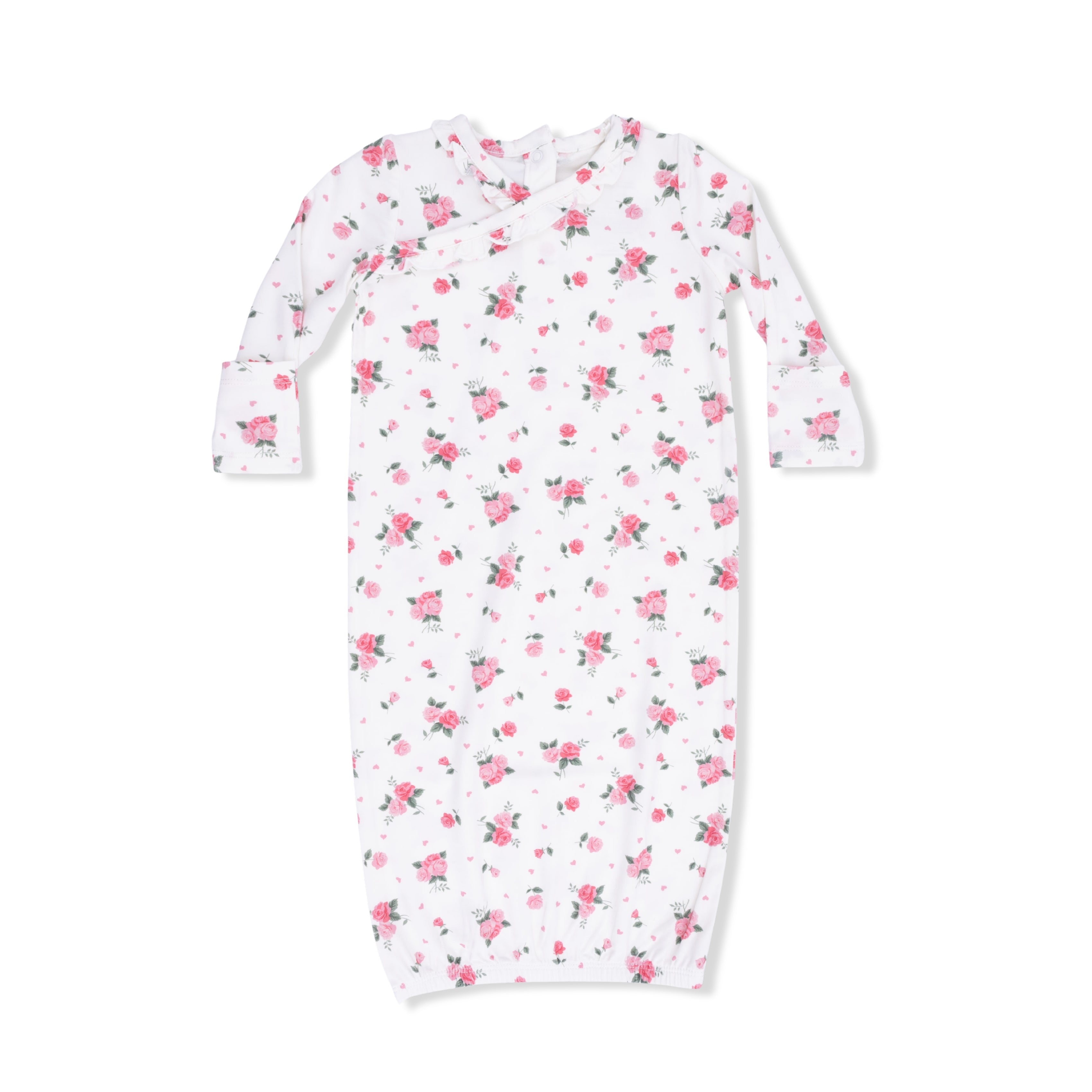 Pink Rosettes - Kimono Gown & Knot Headband-Angel Dear