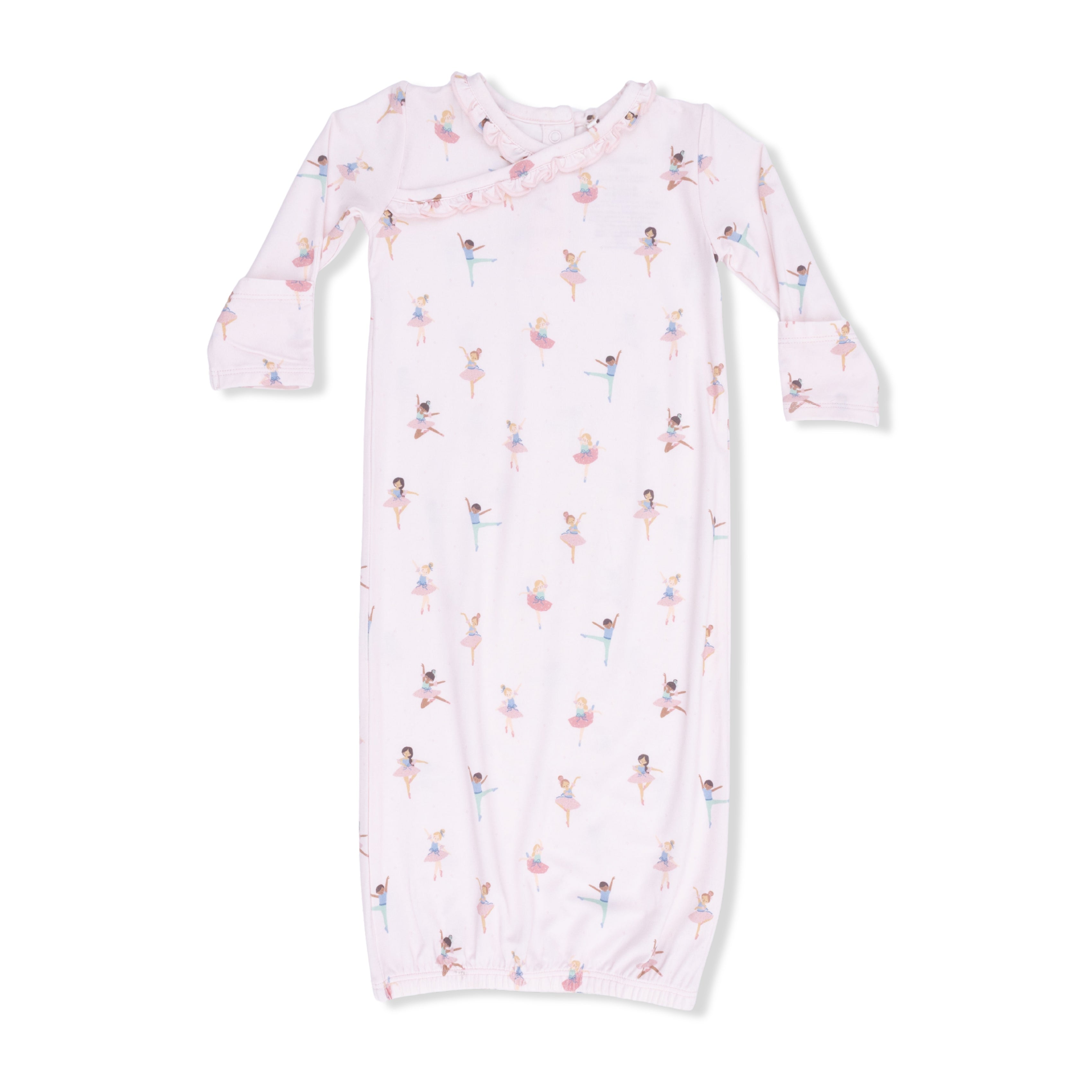 Petite Ballet  - Kimono Gown & Ruffle Knotted Hat-Angel Dear