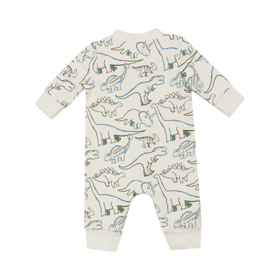 Baseball Collar Romper - Artsy Dinos-Angel Dear