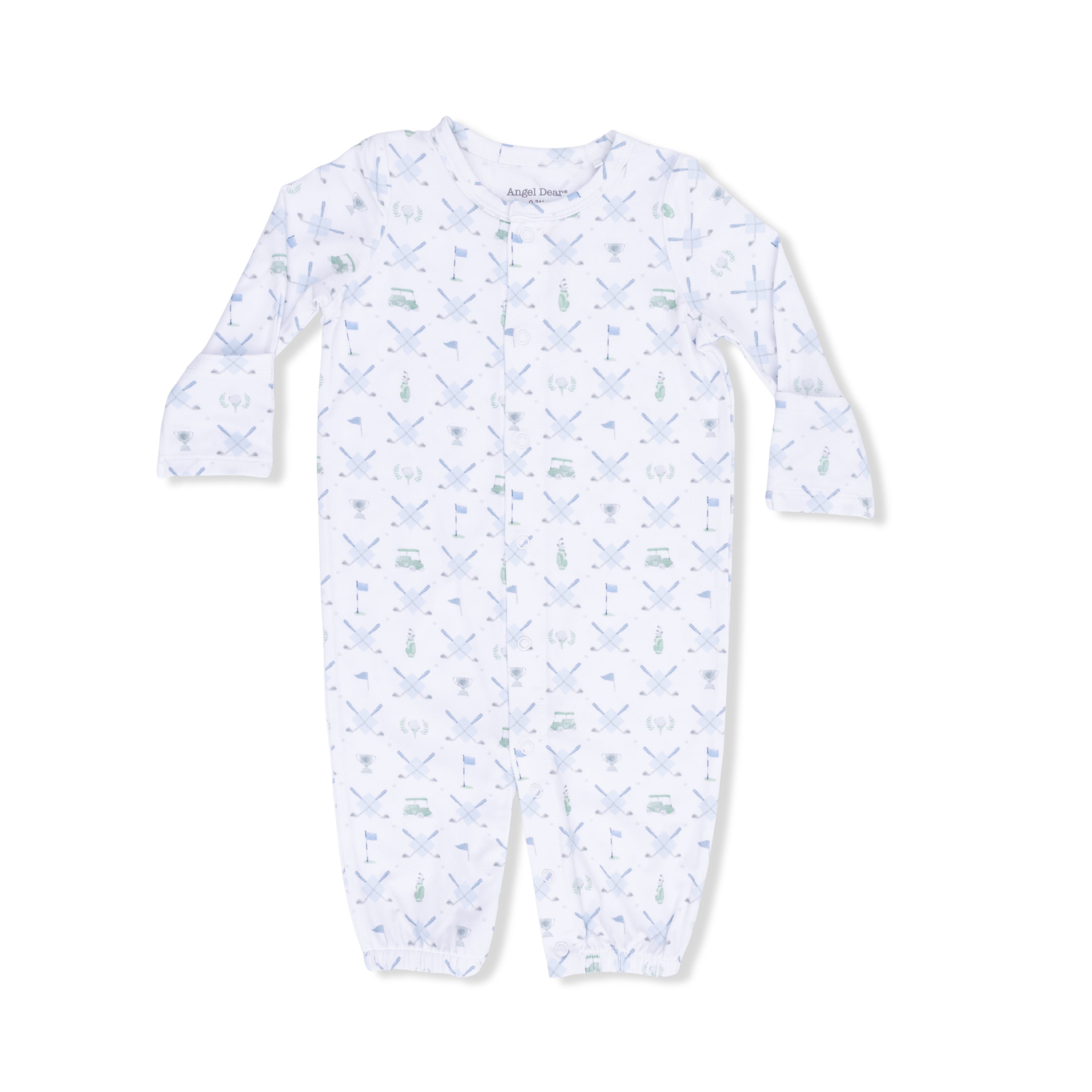 Golf Trellis Blue - Convertible Gown-Angel Dear