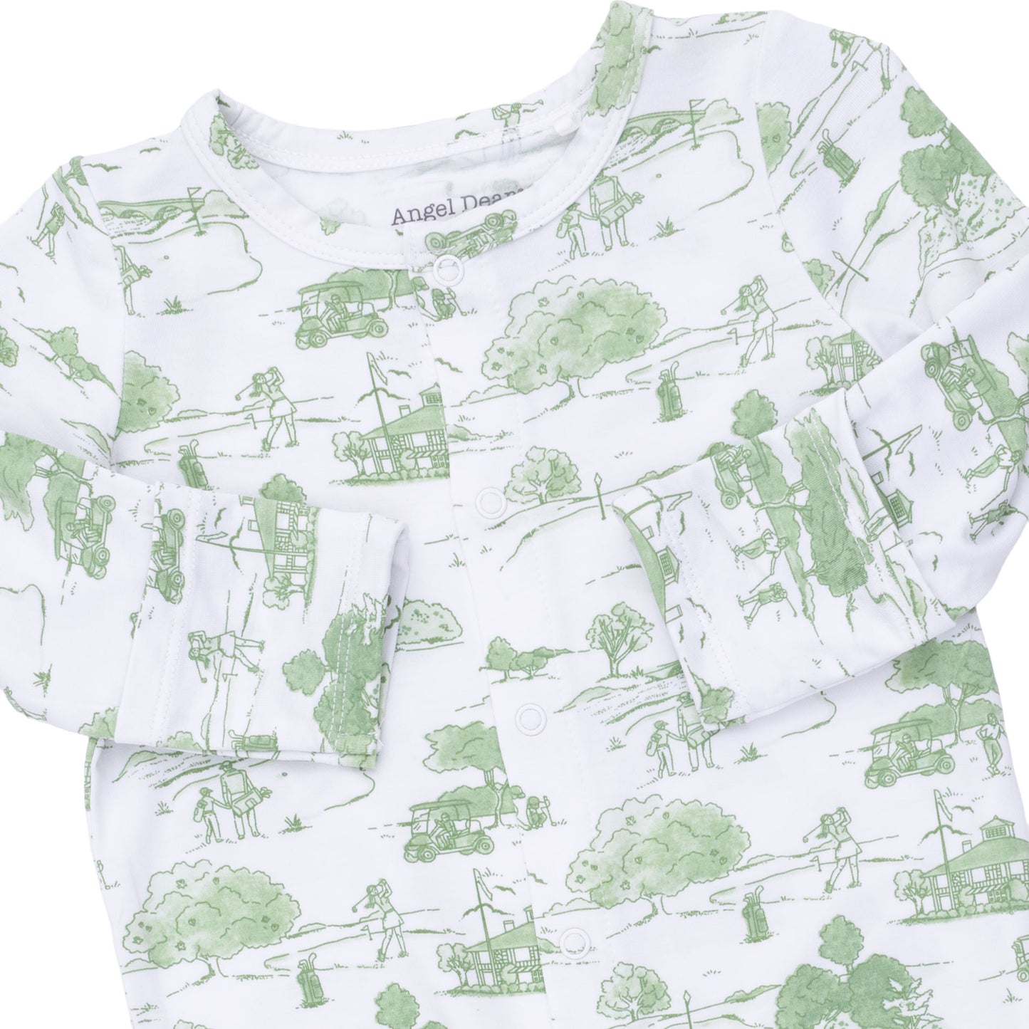 Golf Toile Green - Convertible Gown and Beanie Hat