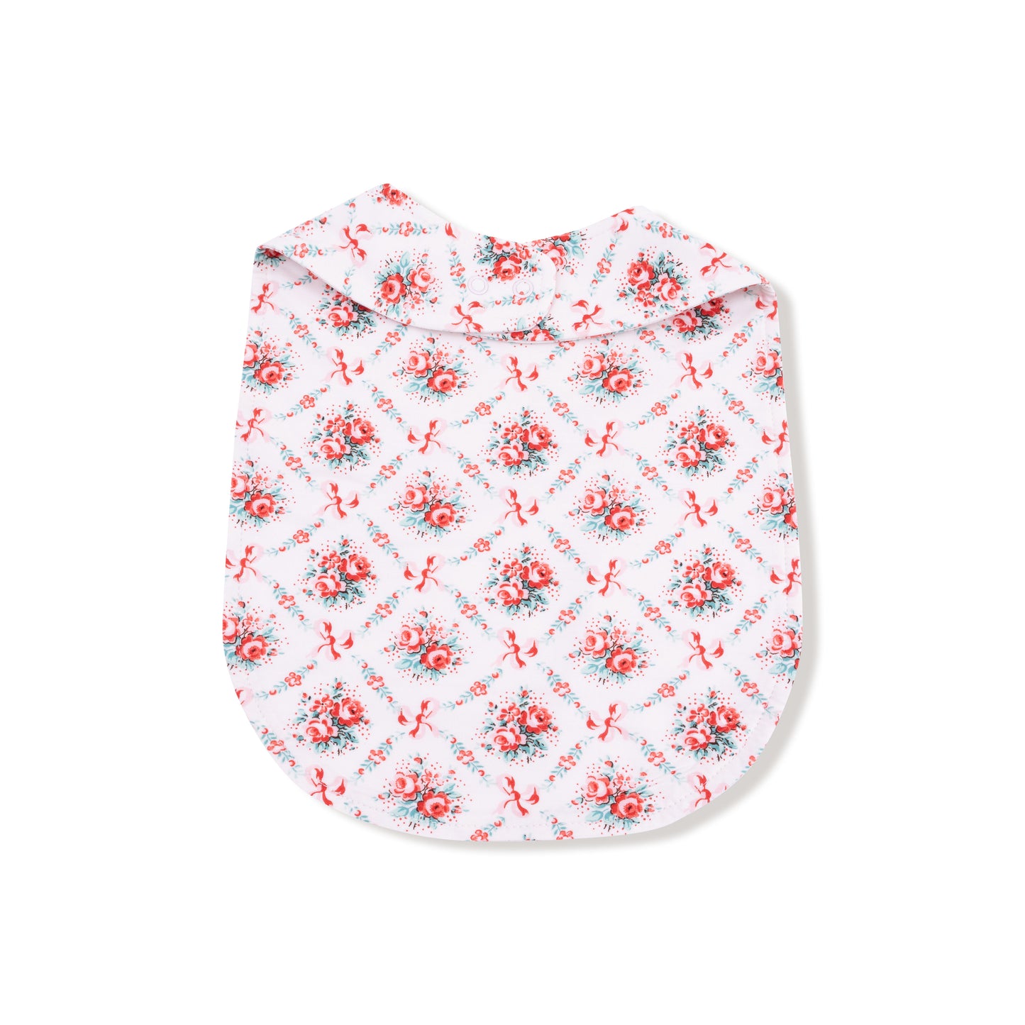 Feeding Bib in our  Rose Bow Lattice print from Angel Dear