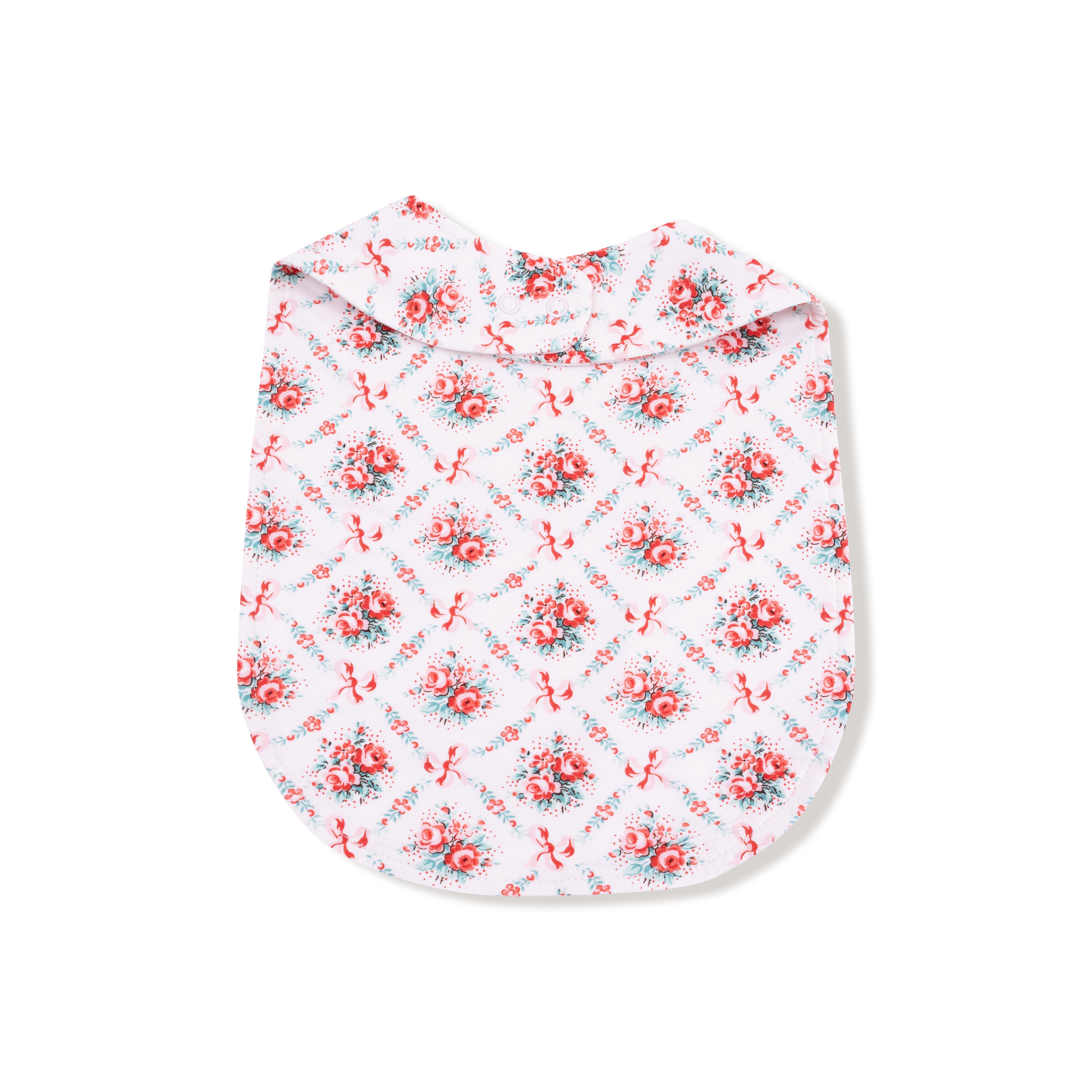 Feeding Bib in our  Rose Bow Lattice print from Angel Dear