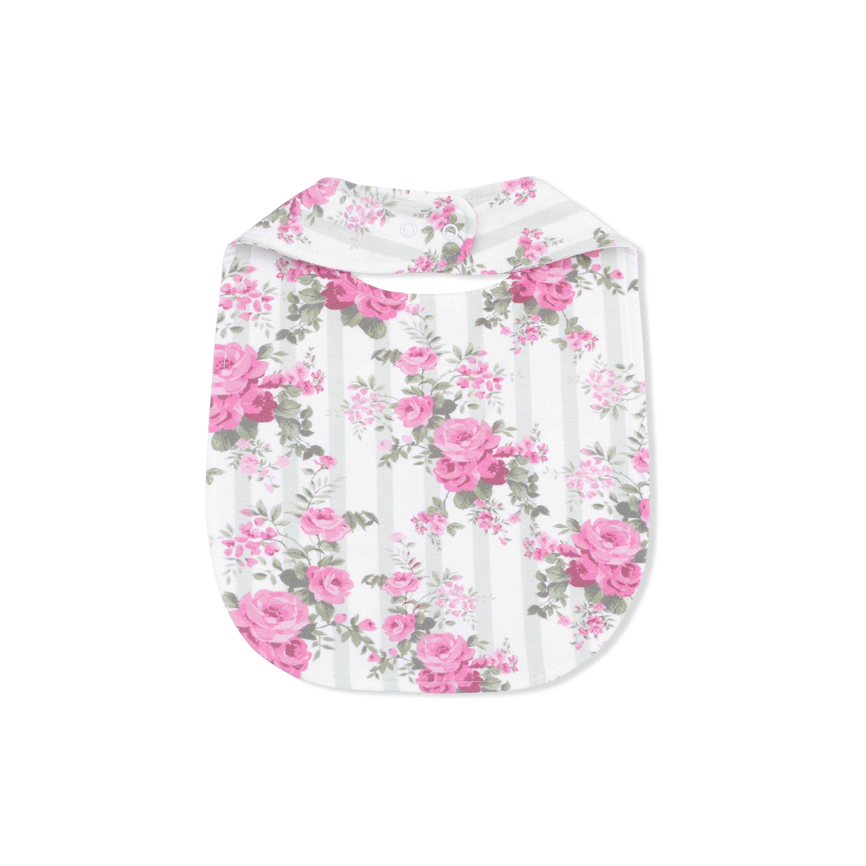 Cabbage Rose Stripe - Feeding Bib-Angel Dear