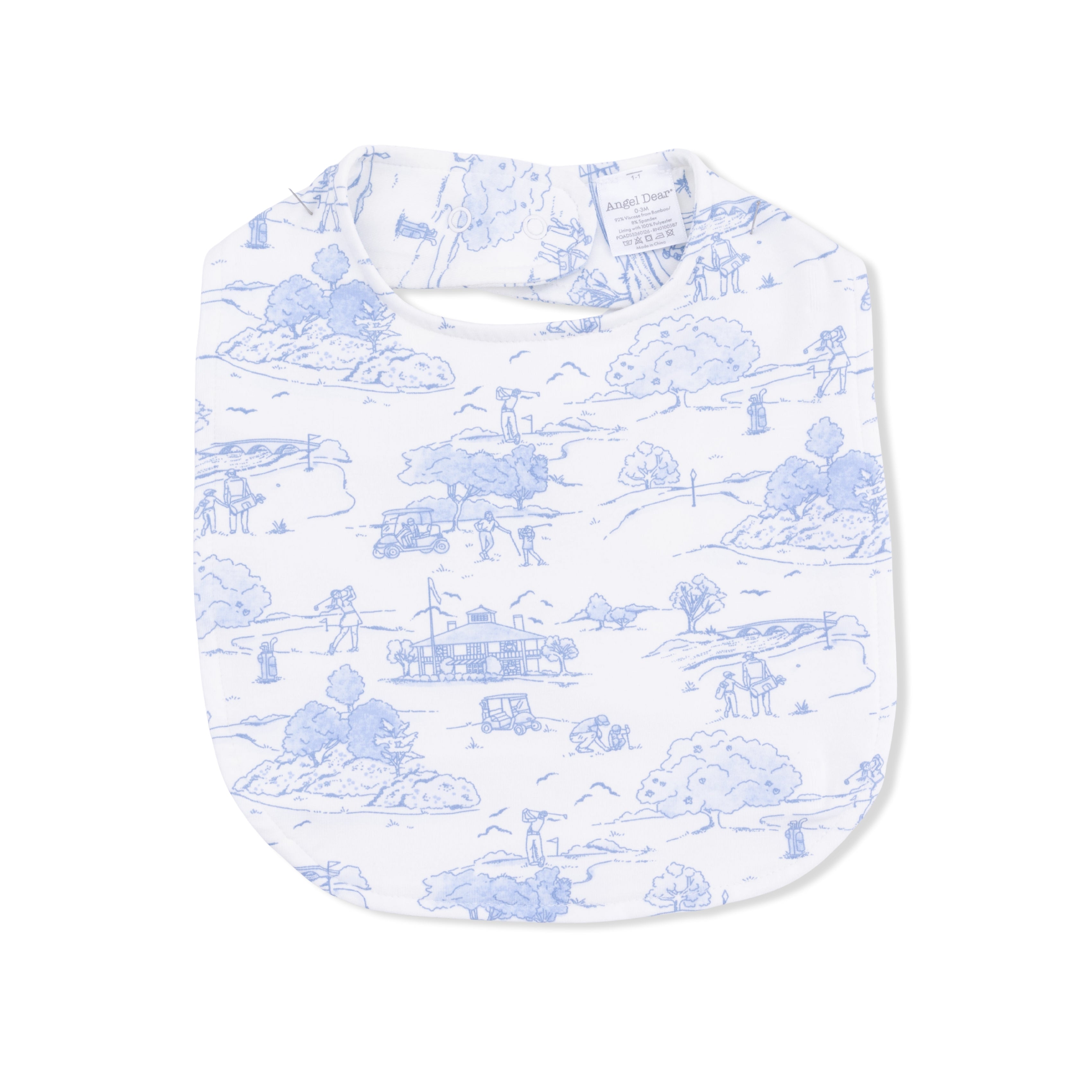 Golf Toile - Feeding Bib-Angel Dear