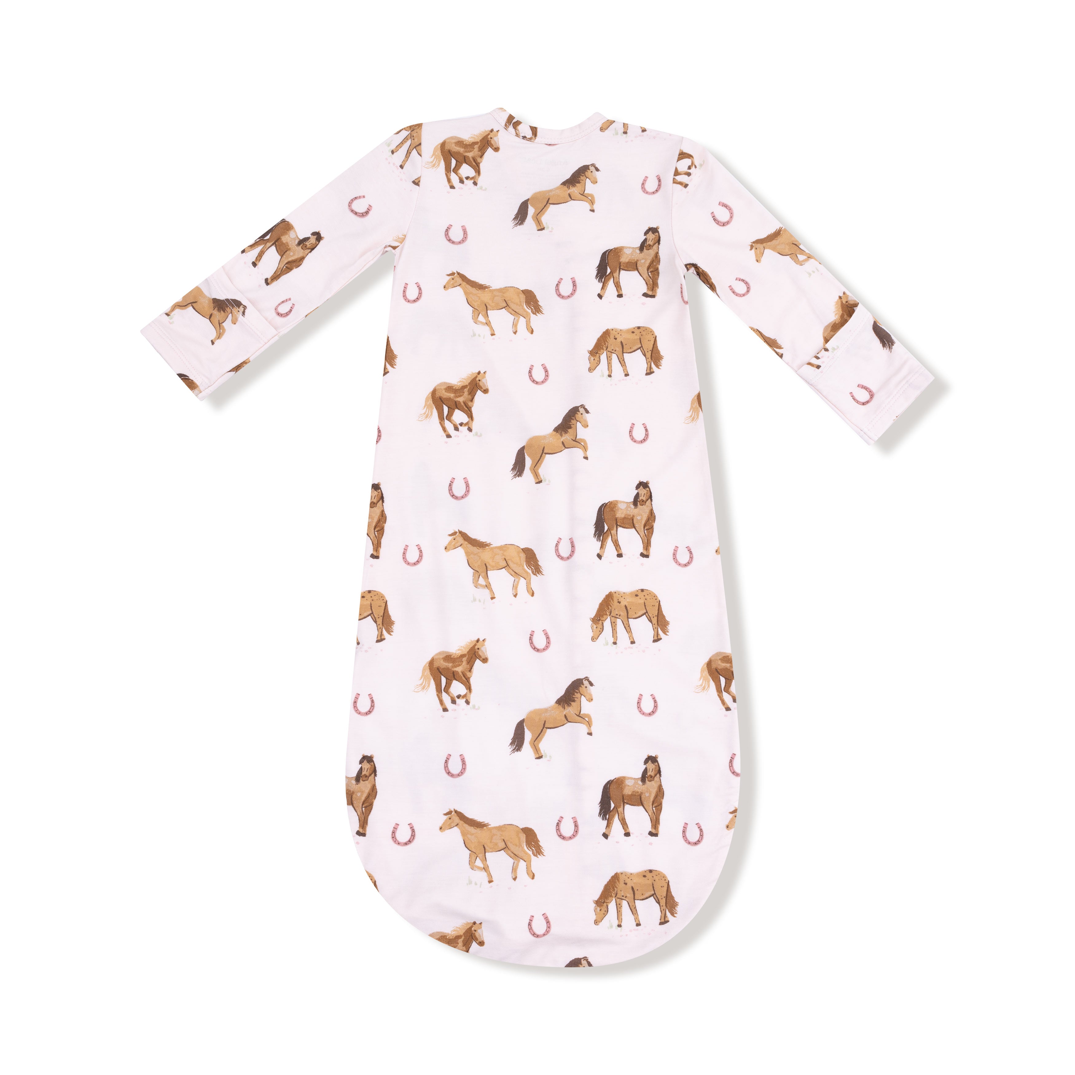 Bundle Gown in our  Horses - Pink print from Angel Dear