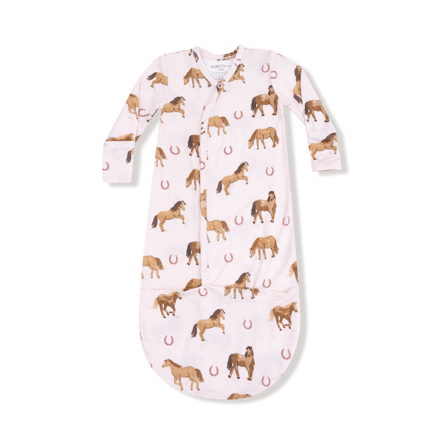Bundle Gown in our  Horses - Pink print from Angel Dear