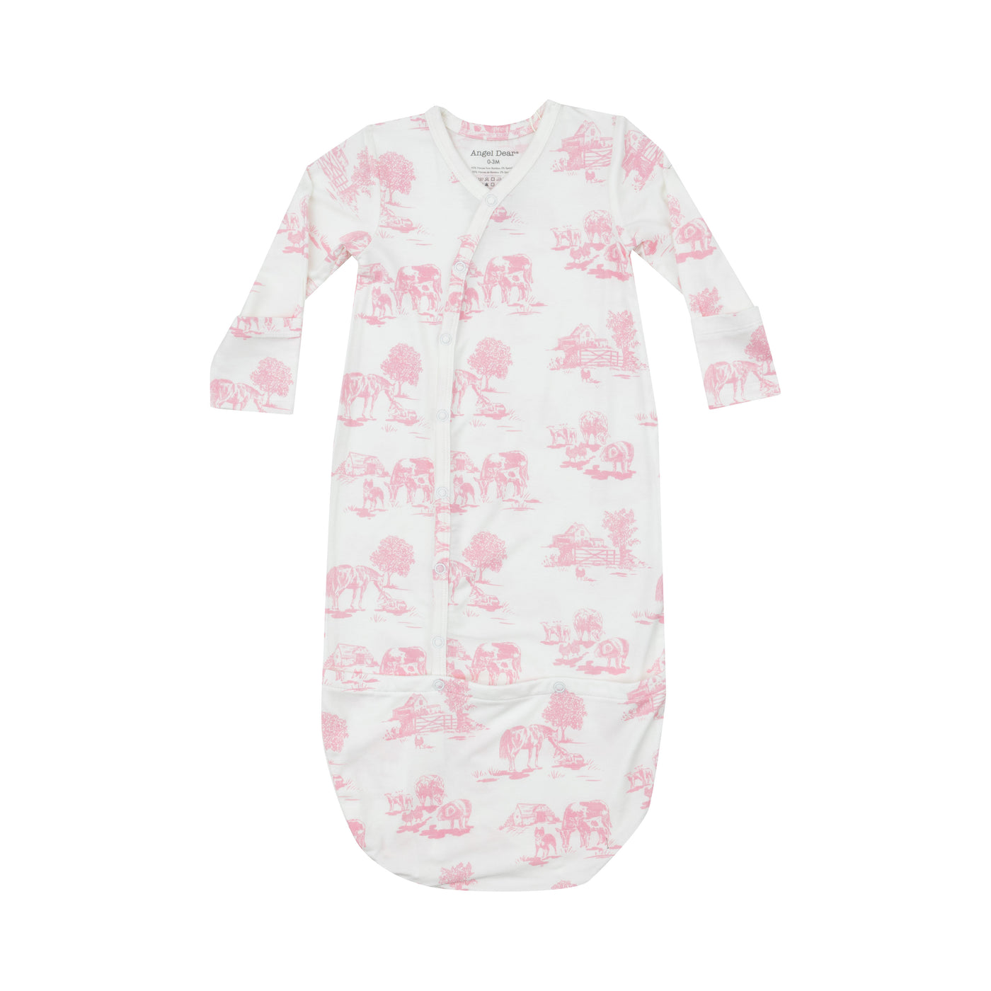 Bundle Gown - Farm Toile Pink-Angel Dear