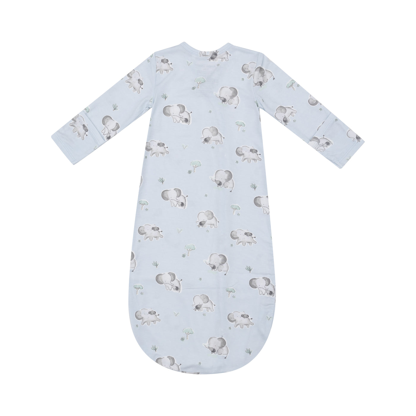 Bundle Gown - Gray Elephants - Blue-Angel Dear