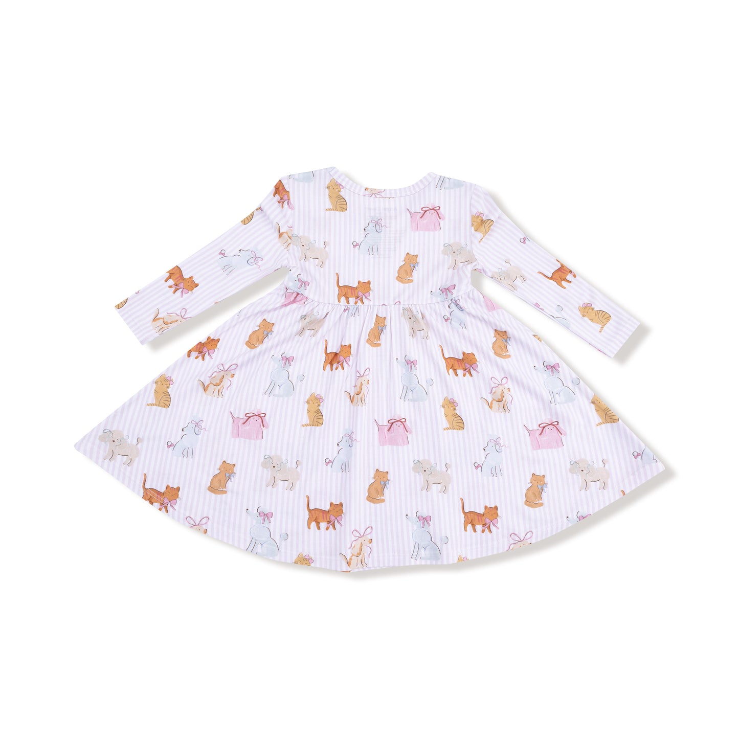 Twirly Long Sleeve Dress in our  Fancy Pets print from Angel Dear