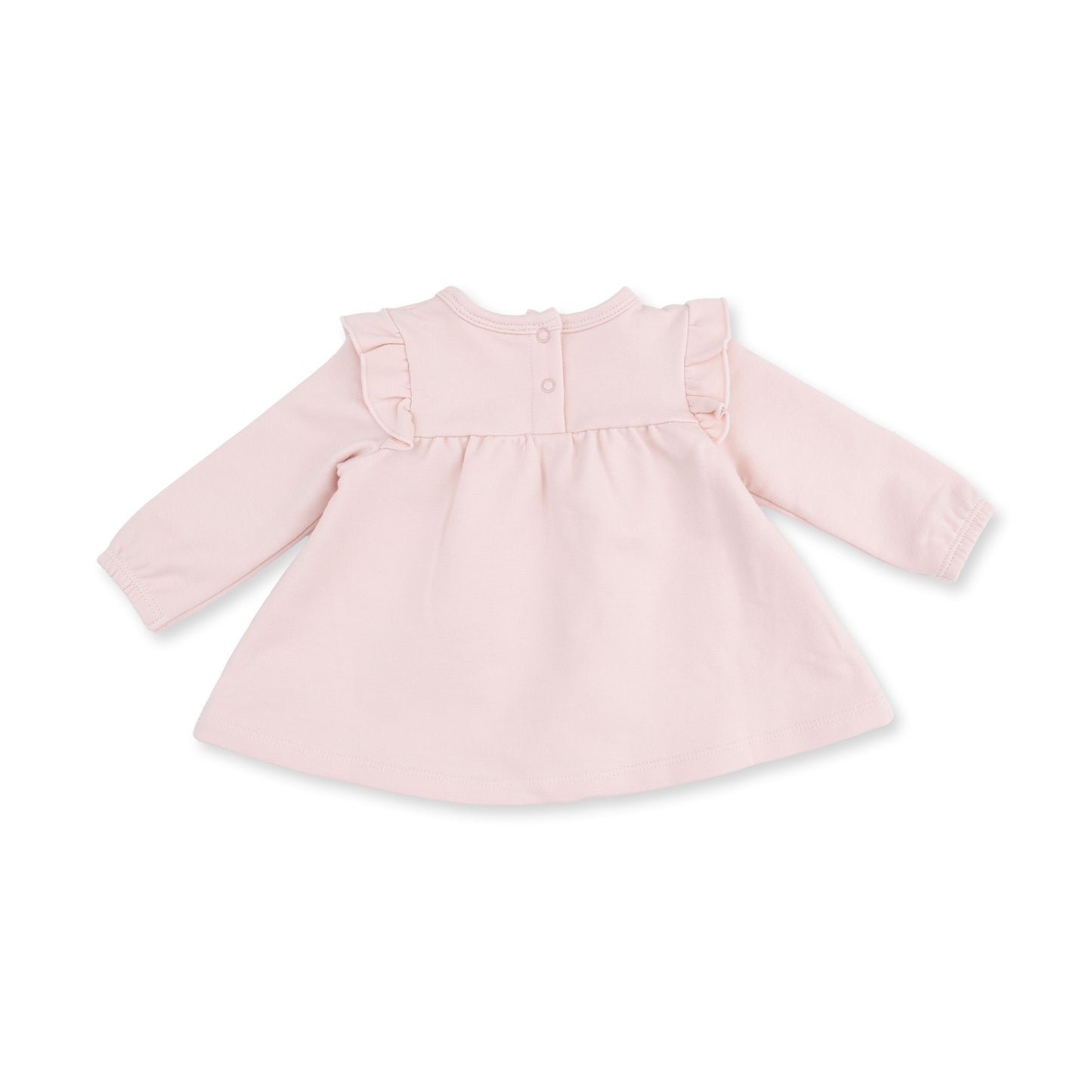 Veiled Pink Bows - Long Sleeve Sweatshirt with Ruffles and Leggings