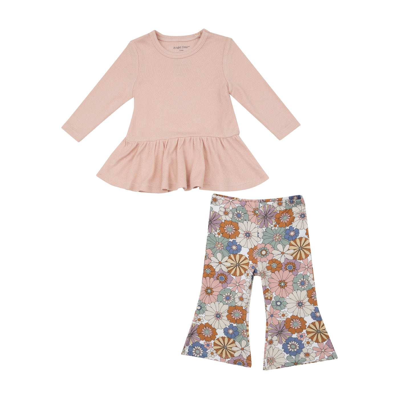 Peplum Top And Baby Bells - Brighton Floral-Angel Dear