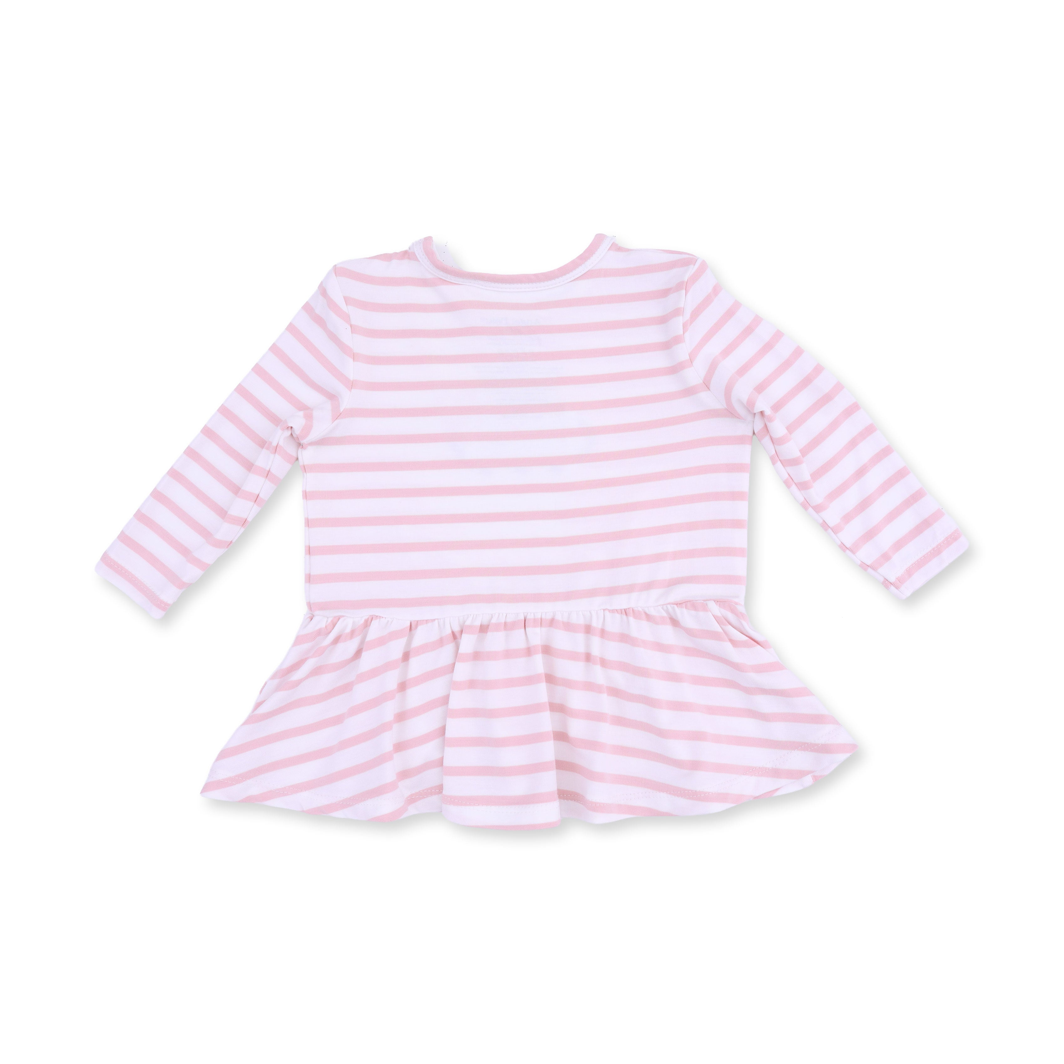 Football Dot and Stripe - Long Sleeve Peplum Top and Ruffle Bells