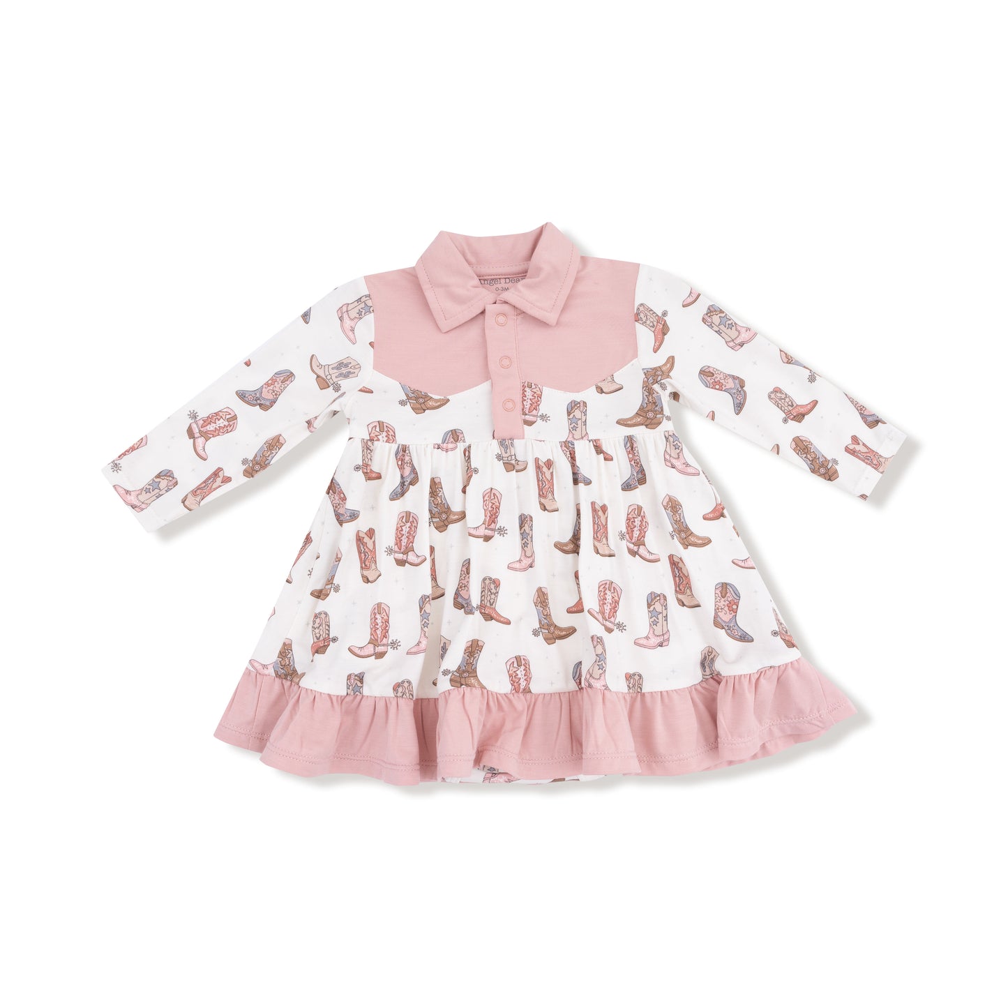 Long Sleeve Cowgirl Bodysuit Dress in our  Future Cowgirl print from Angel Dear