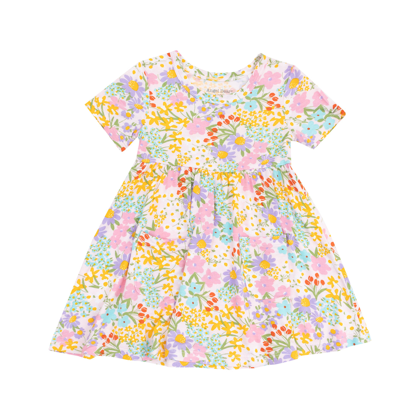 Short Sleeve Twirly Dress-  Amelia Floral