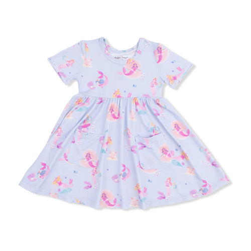 mermaid dress for girls Posh Peanut Girl's Disney's The Little Magical Mermaid Tulle in Blue, 5 Toddler-6 Toddler, Viscose from Bamboo A matching starfish hairbow is also available Mermaid Princesses - Twirly Short