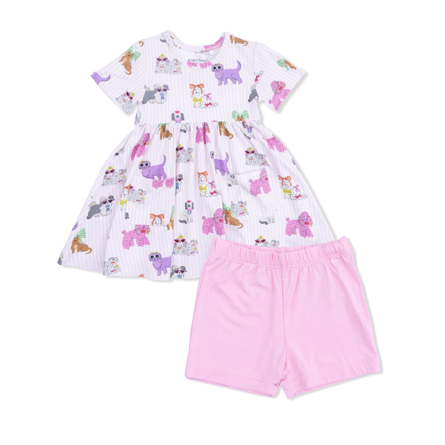 Fancy Dogs - Twirly Dress with Cartwheel Short-Angel Dear