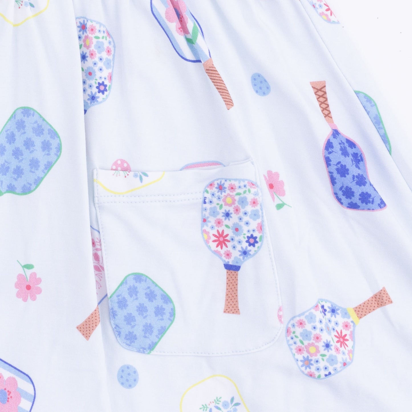 Floral Pickleball - Twirly Dress with Cartwheel Short-Angel Dear