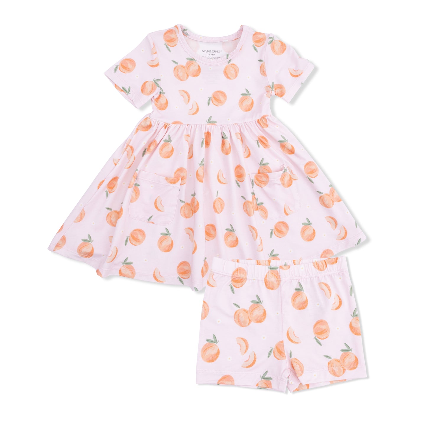 Sweet Peach - Twirly Dress with Cartwheel Short-Angel Dear