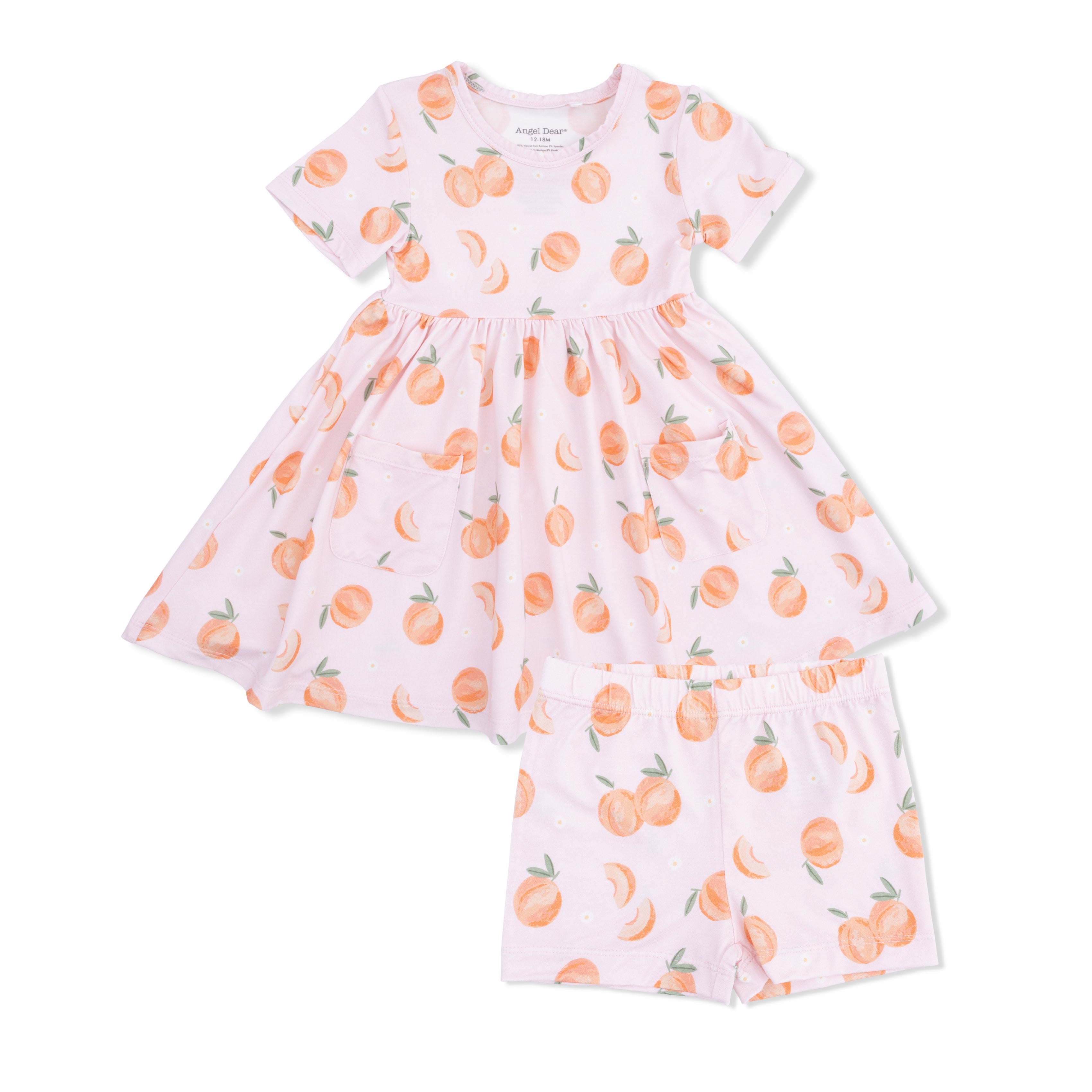Sweet Peach - Twirly Dress with Cartwheel Short-Angel Dear