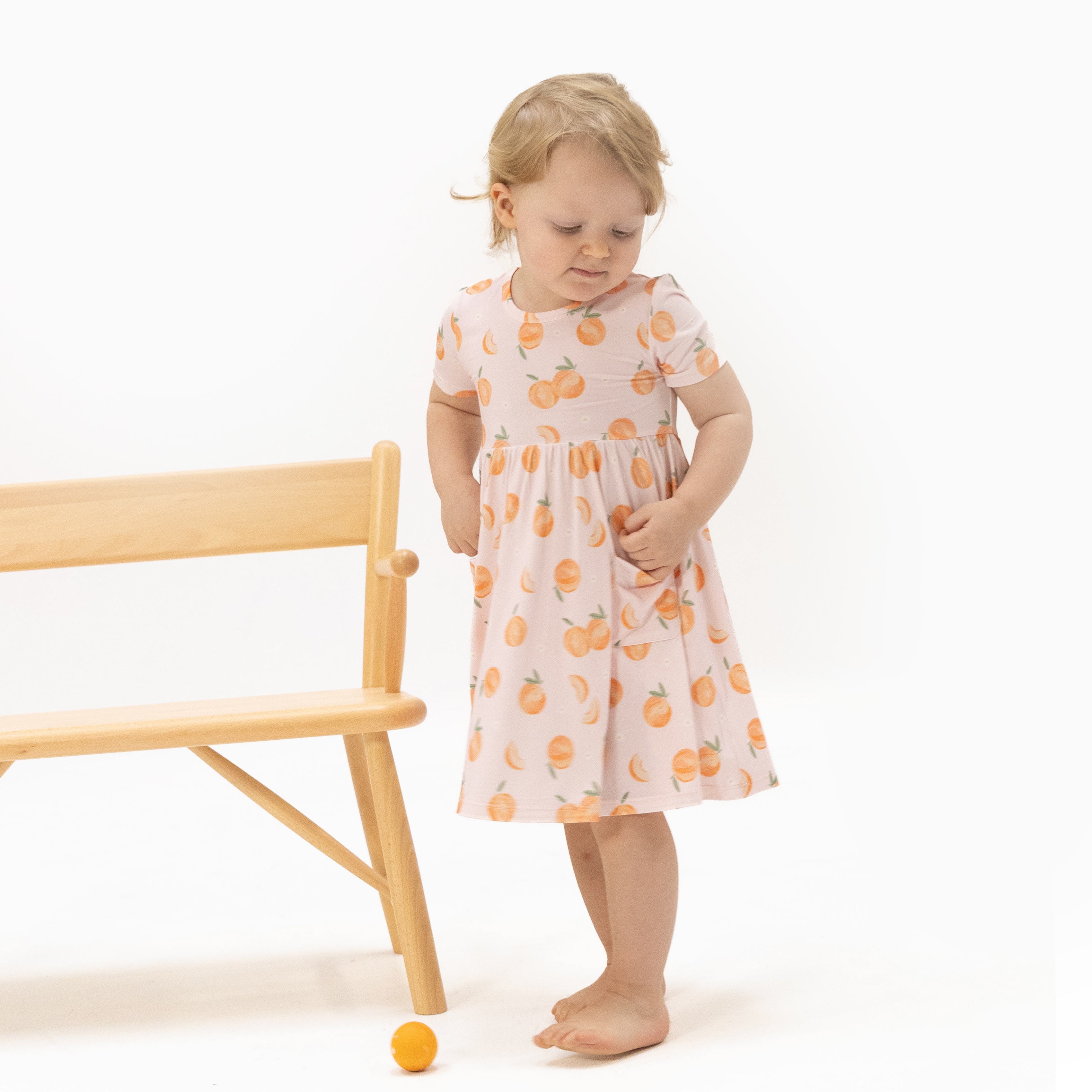 Sweet Peach - Twirly Dress with Cartwheel Short-Angel Dear