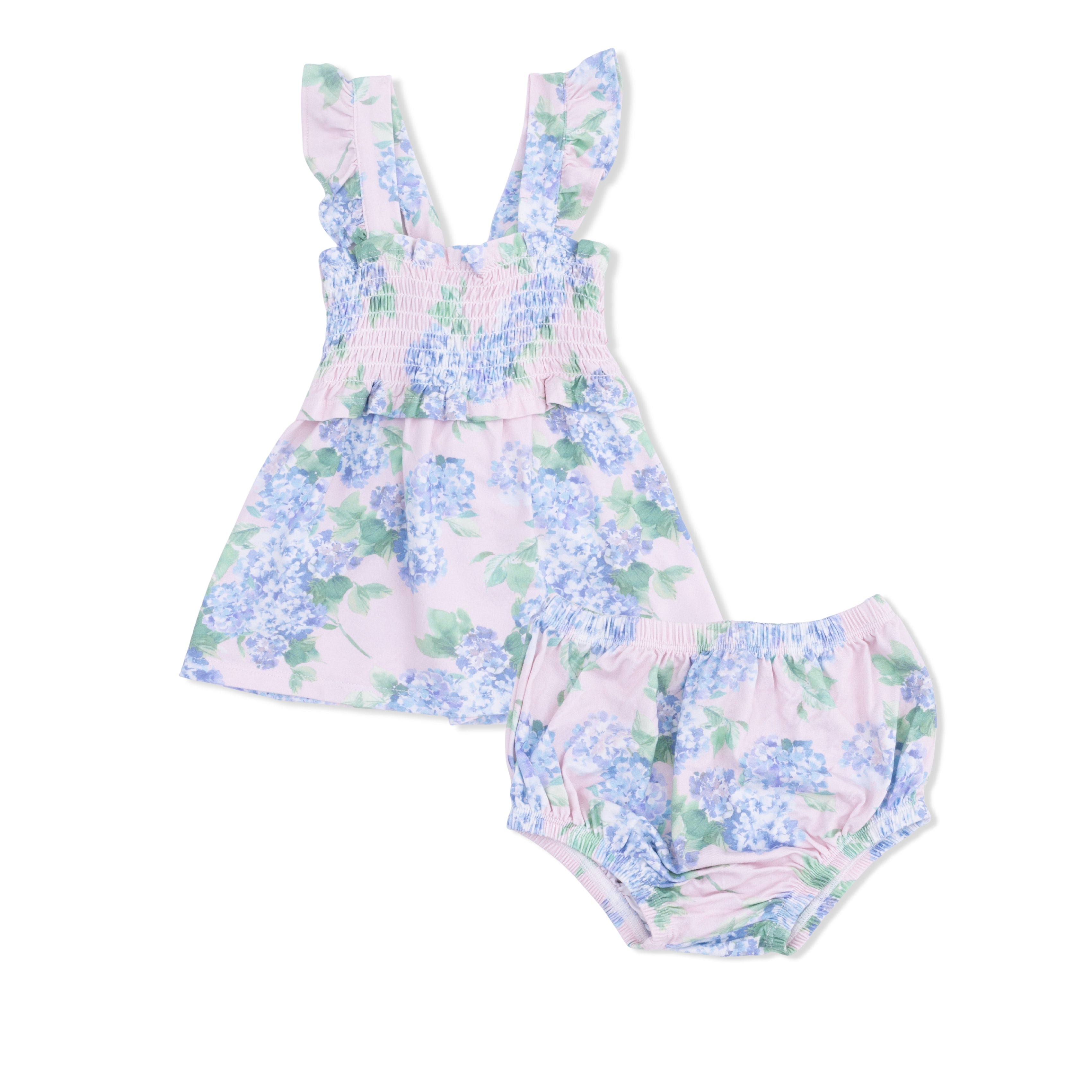 Hydrangeas - Smocked Top with Bloomer-Angel Dear