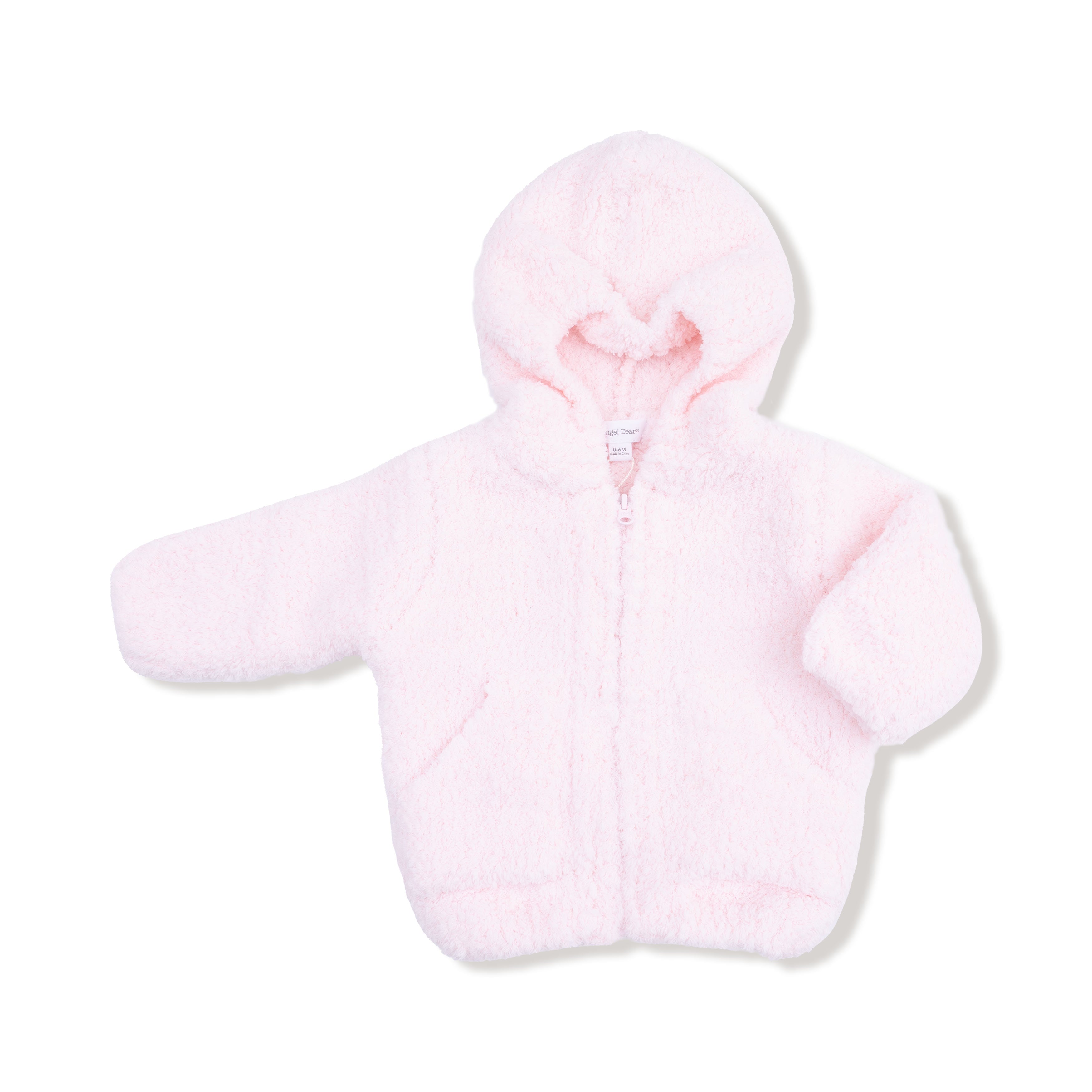 Chenille Hoodie - Pretty Pink-Angel Dear