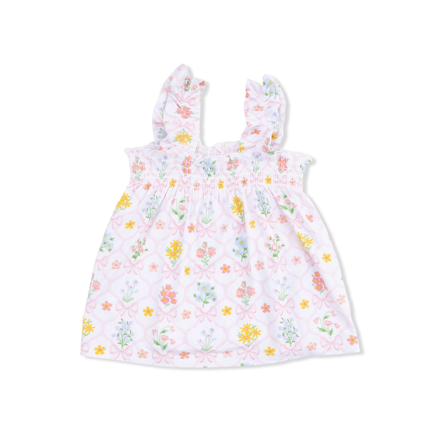 Spring Blooms Bow Trellis - Ruffly Strap Top and Bloomer-Angel Dear