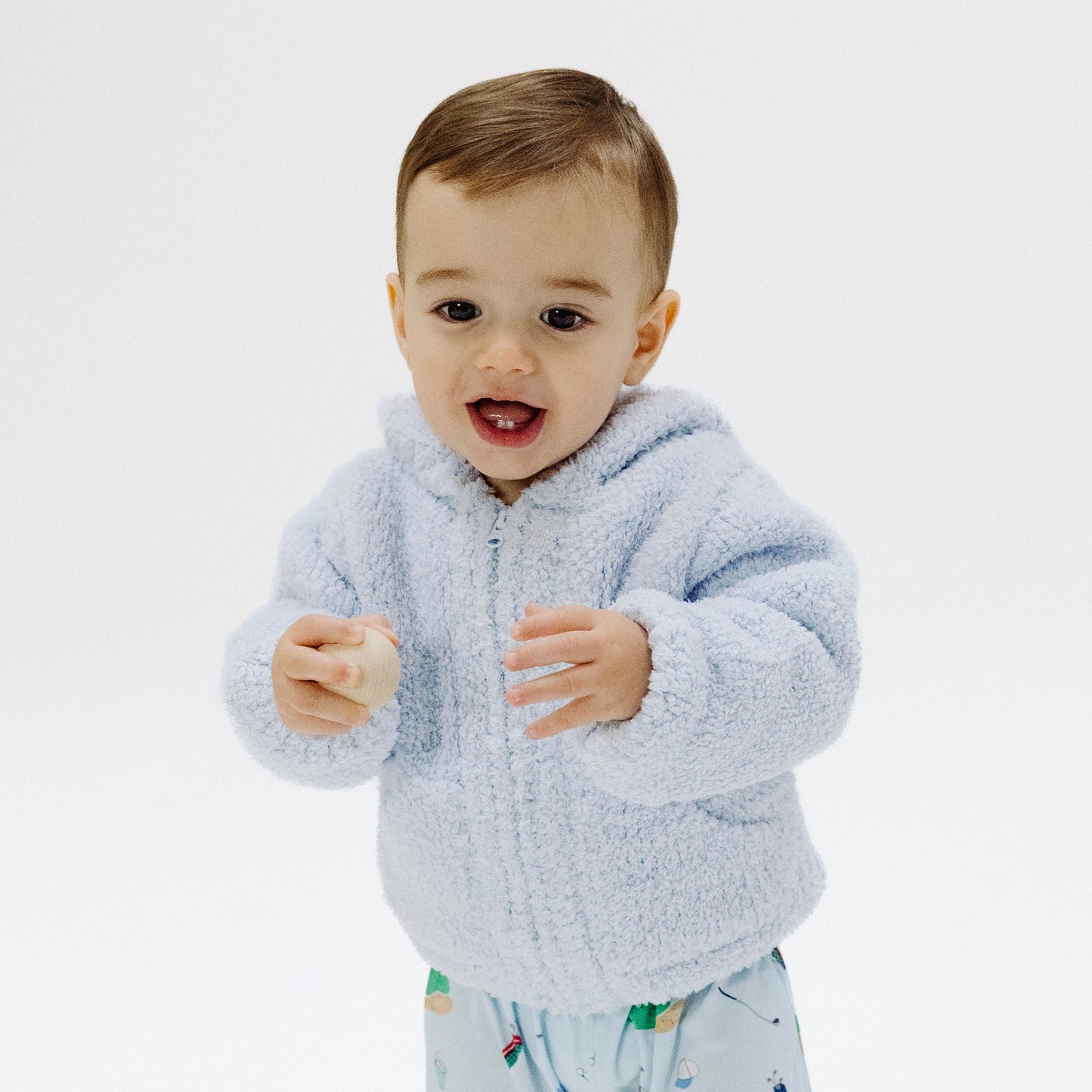 Chenille Hoodie - Light Blue-Angel Dear