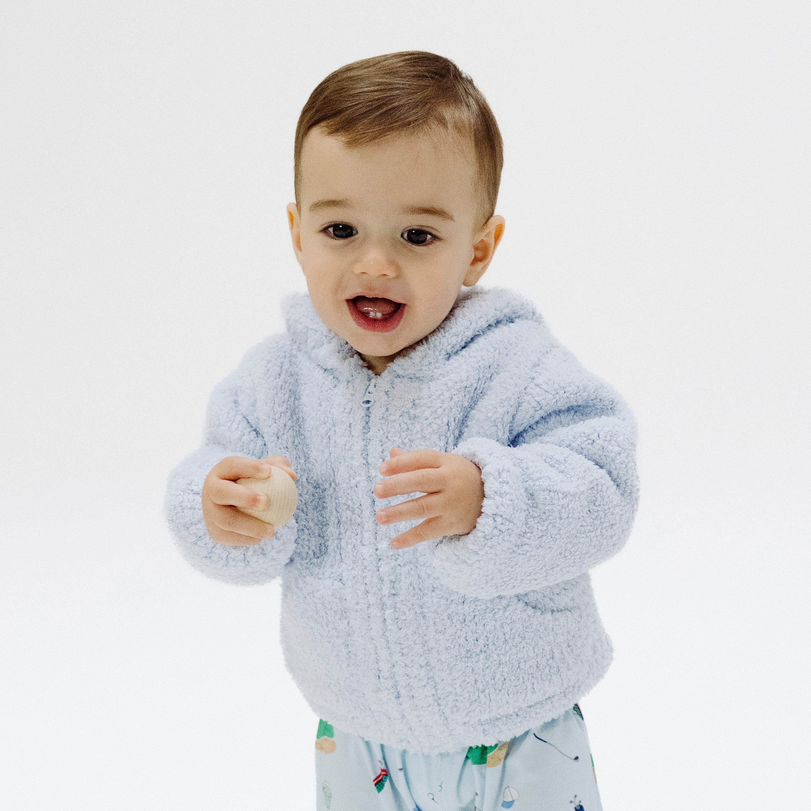 Chenille Hoodie - Light Blue-Angel Dear