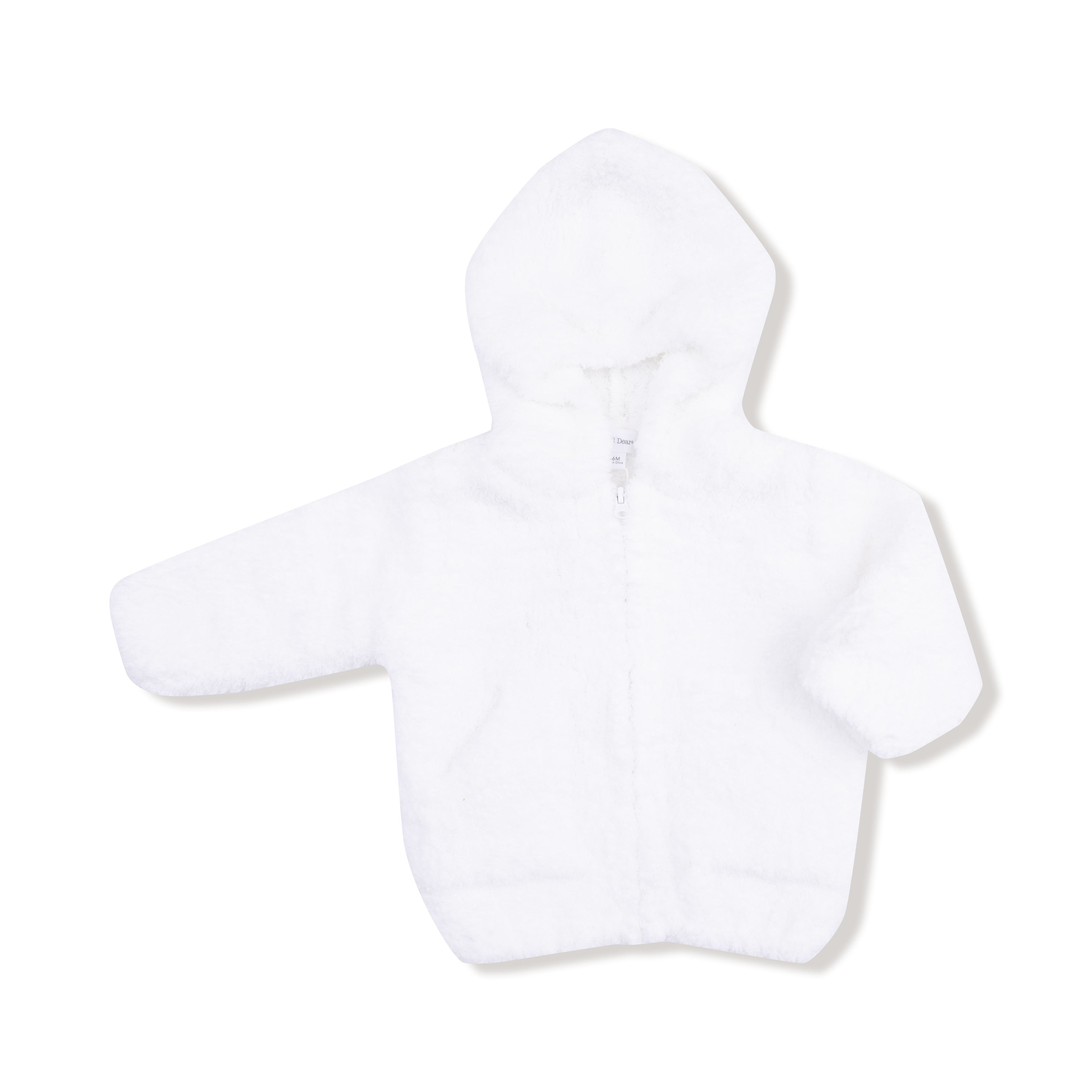 Chenille Hoodie - White-Angel Dear