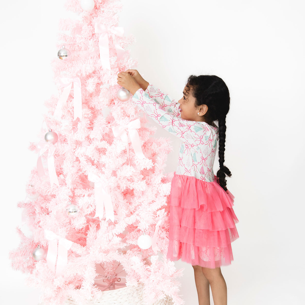 Bow Trellis Tree - Twirly Long Sleeve Tutu Dress and Cartwheel Short